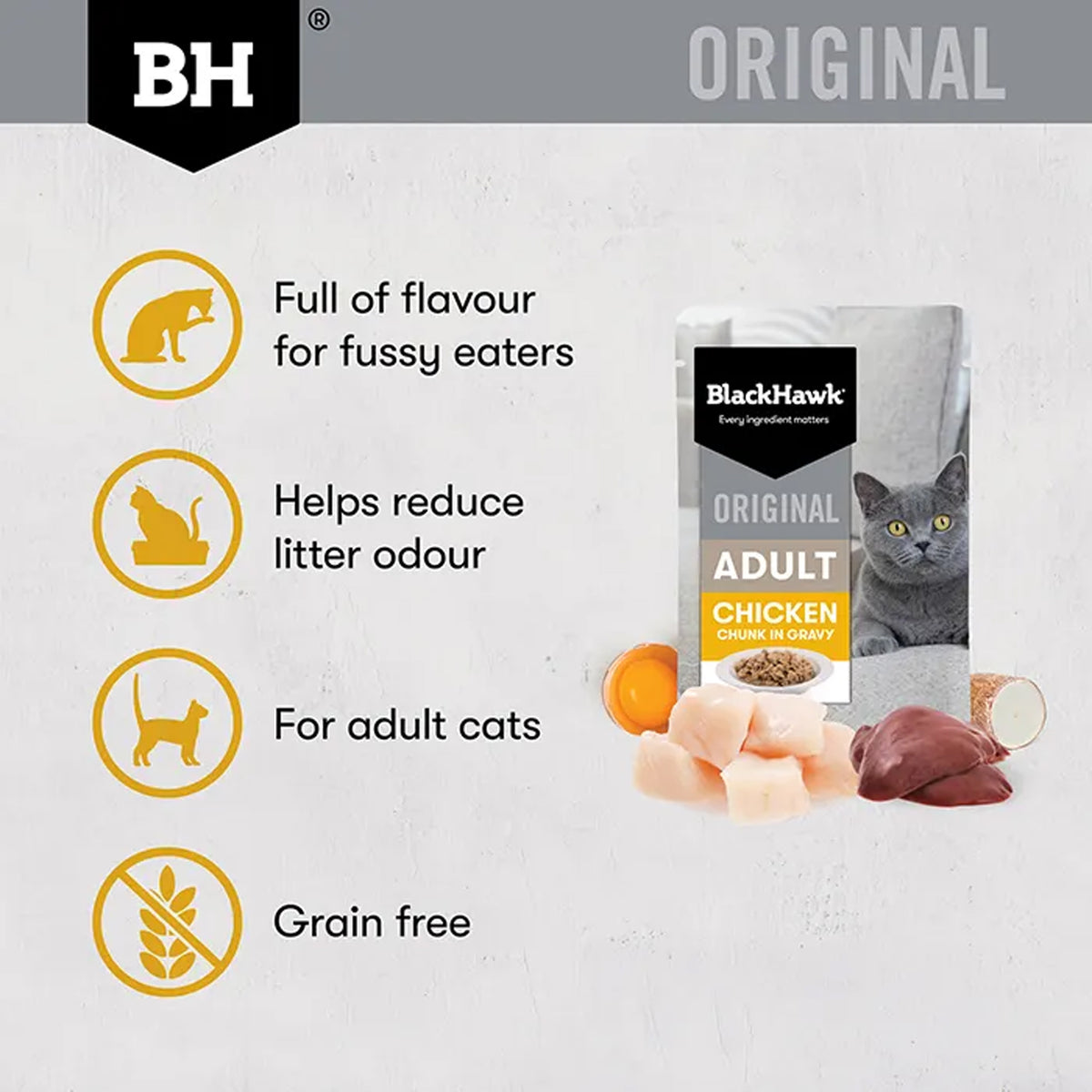 Black Hawk Cat Chicken in Gravy 12 x 85g