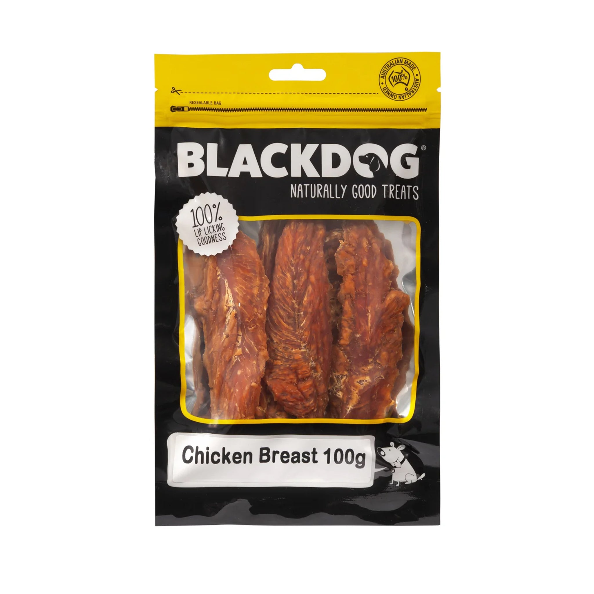 Blackdog Australian Chicken Breast Fillets Dog Treats 100g