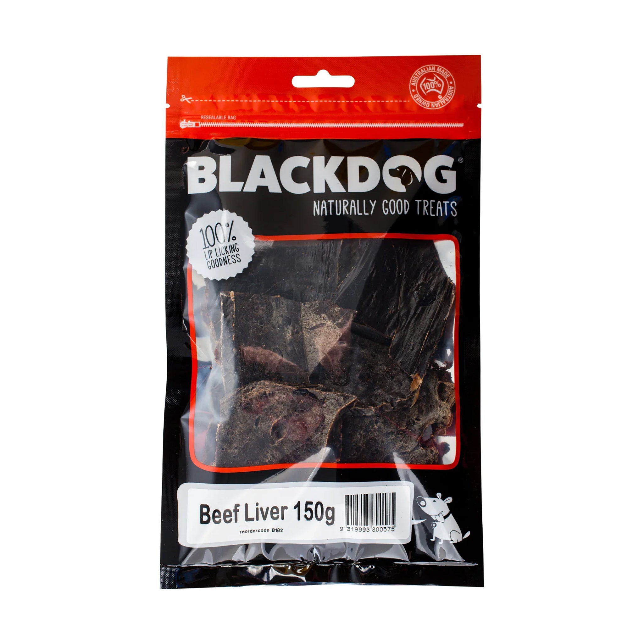Blackdog Beef Liver Dog Treats 150g
