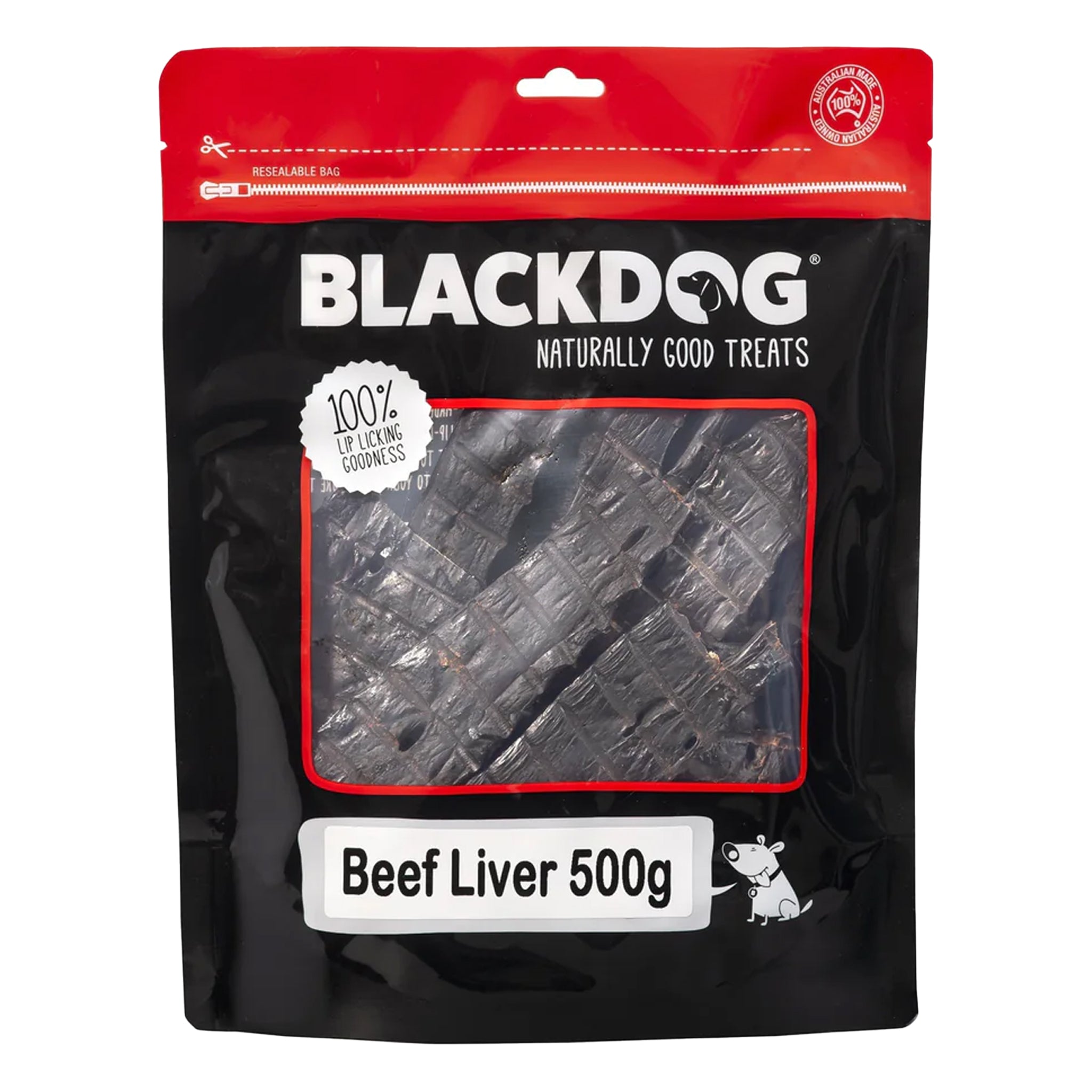 Blackdog Beef Liver Dog Treats 500g