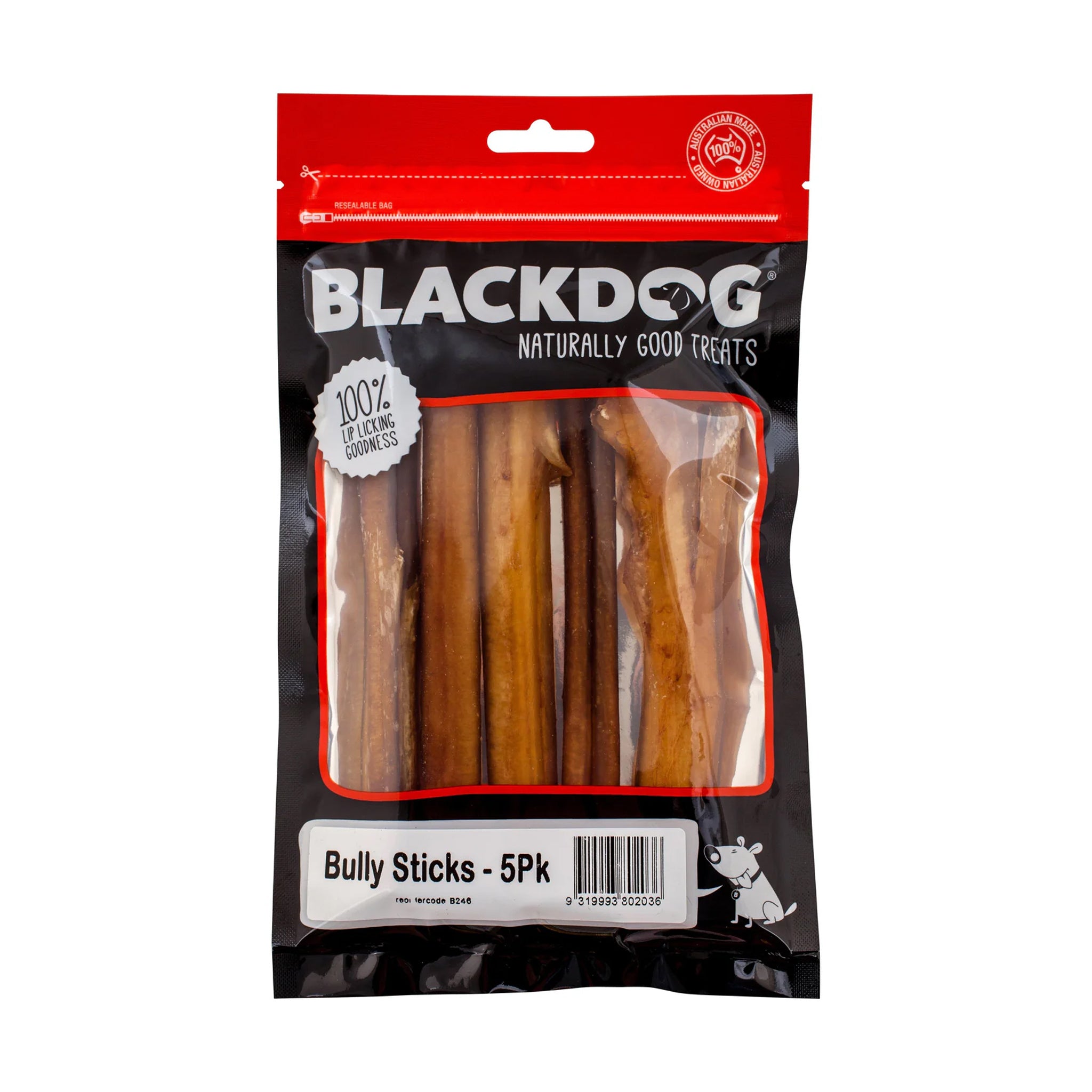 Blackdog Bully Sticks Dog Treats - 5 Pack