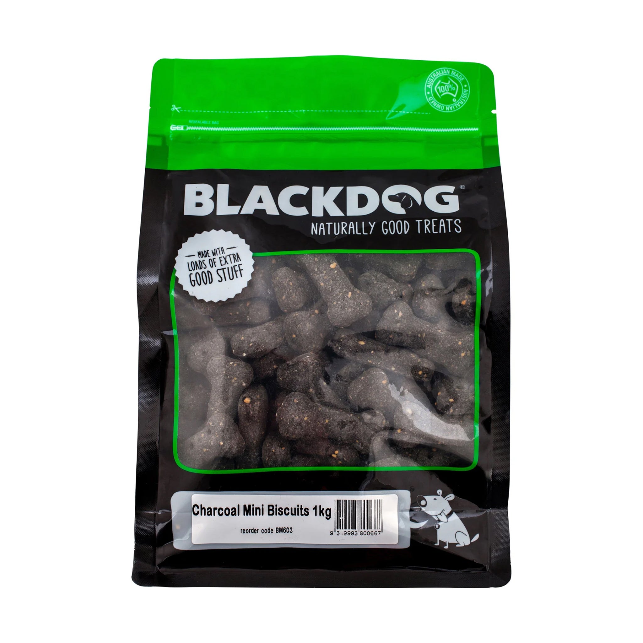Blackdog Charcoal Biscuits Dog Treats 1kg