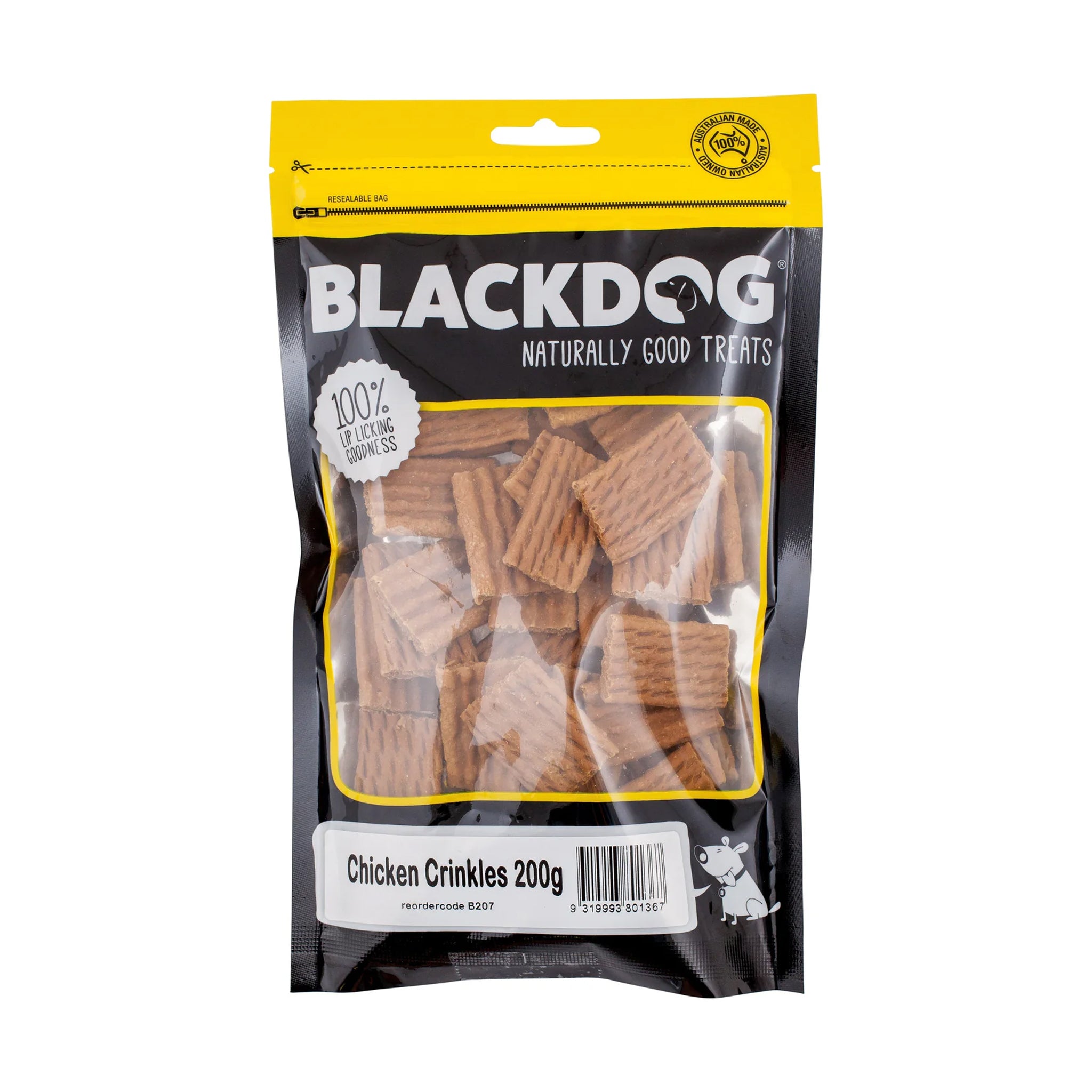 Blackdog Chicken Crinkles Dog Treats 200g