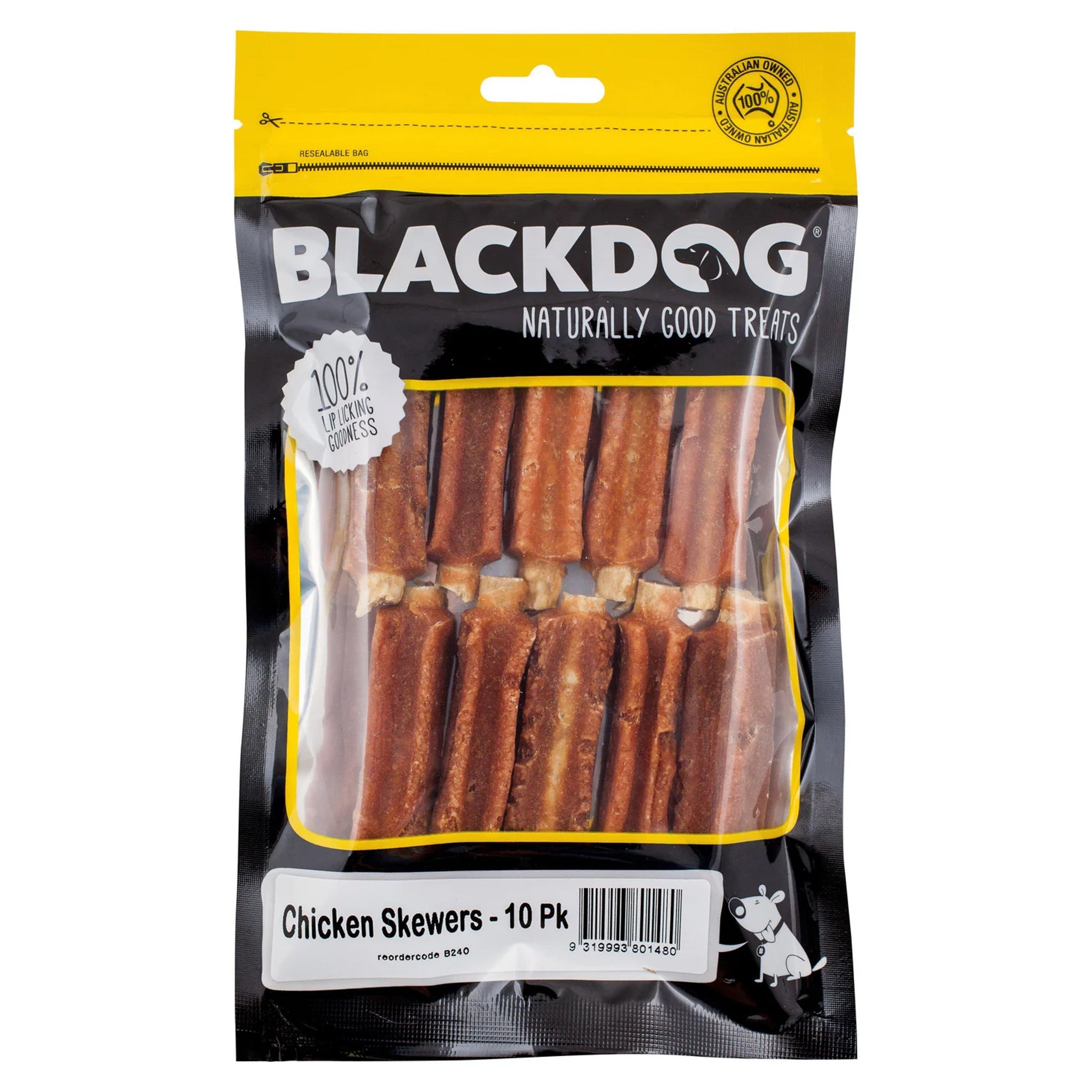 Blackdog Chicken Skewers Dog Treats - 10 Pack
