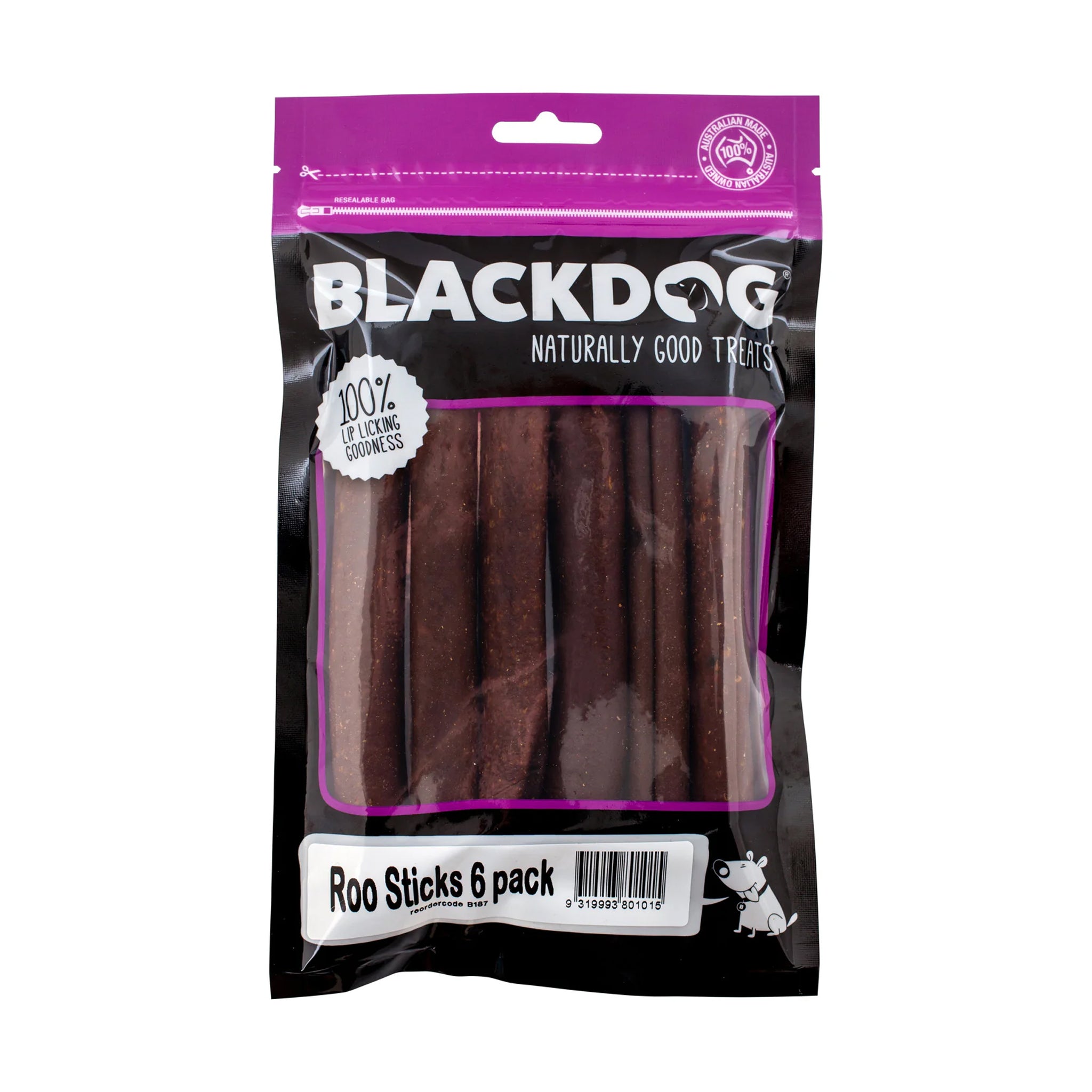 Blackdog Kangaroo Sticks Dog Treats – 6 Pack