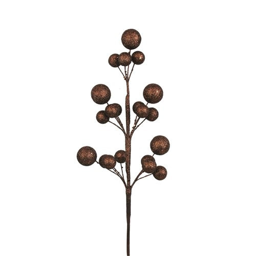 Bronze Glitter Balls On Pick