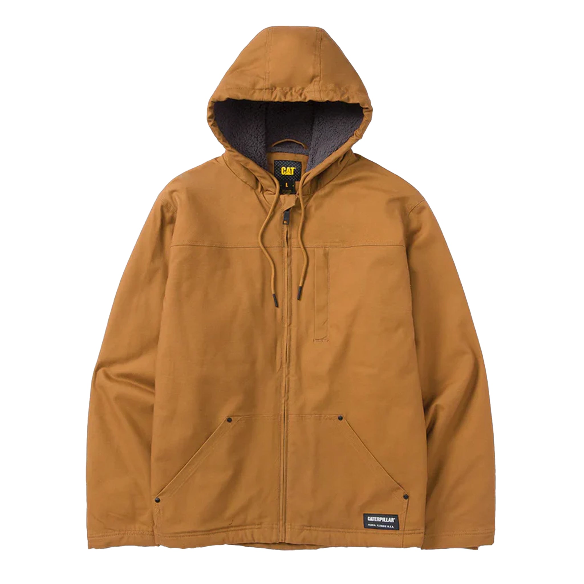 CAT Hooded Sherpa Lined Jacket