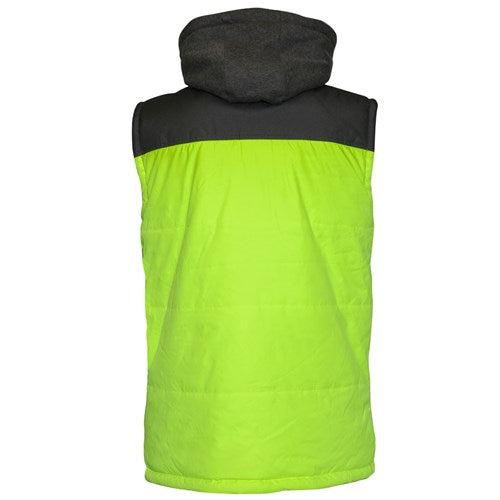 CAT Hi Vis Hooded Work Vest - Zip Off Hood