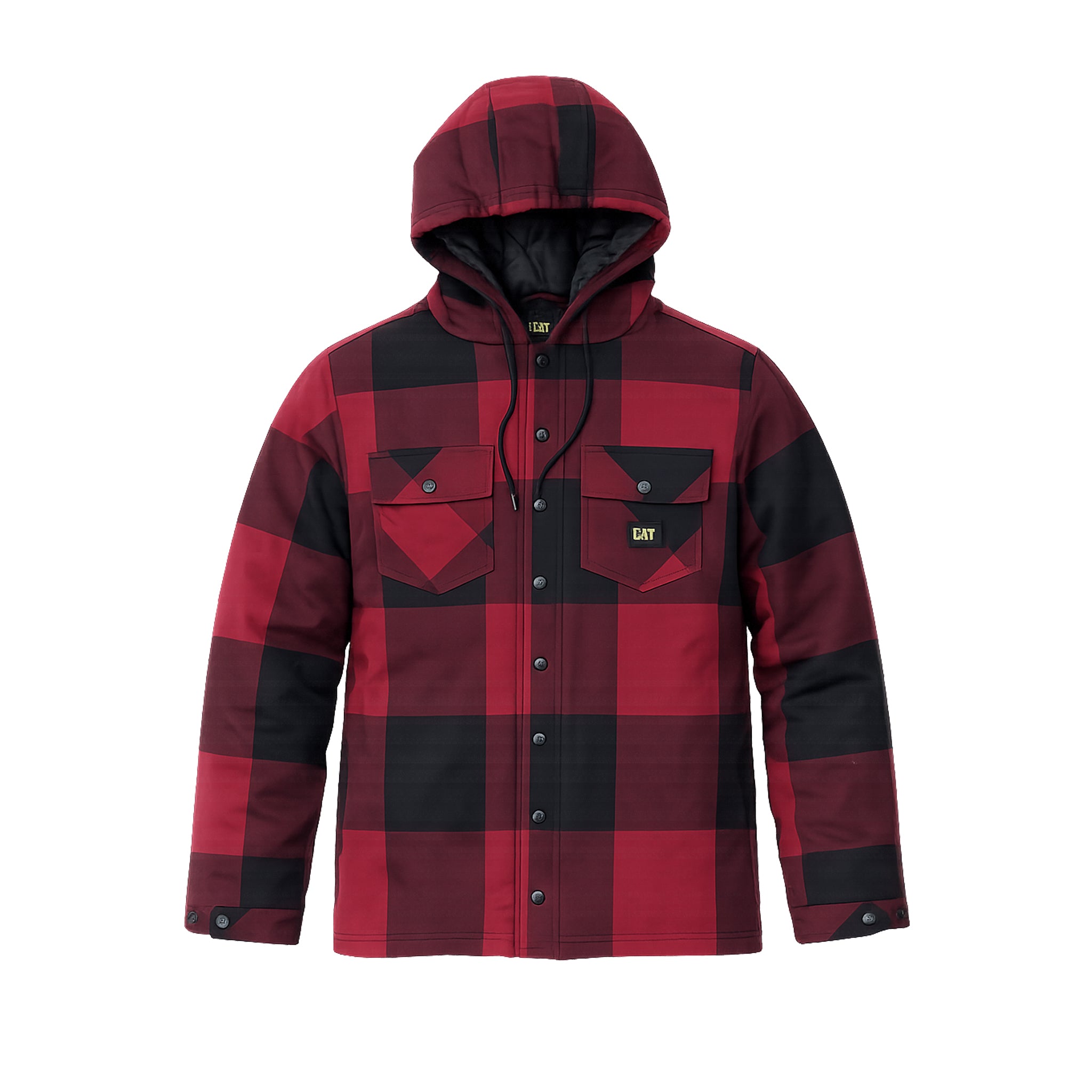 CAT Hooded Flannel Shirt Jacket