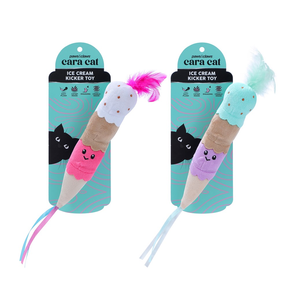 Cara Cat Ice Cream Plush Toy (15cm) – Assorted