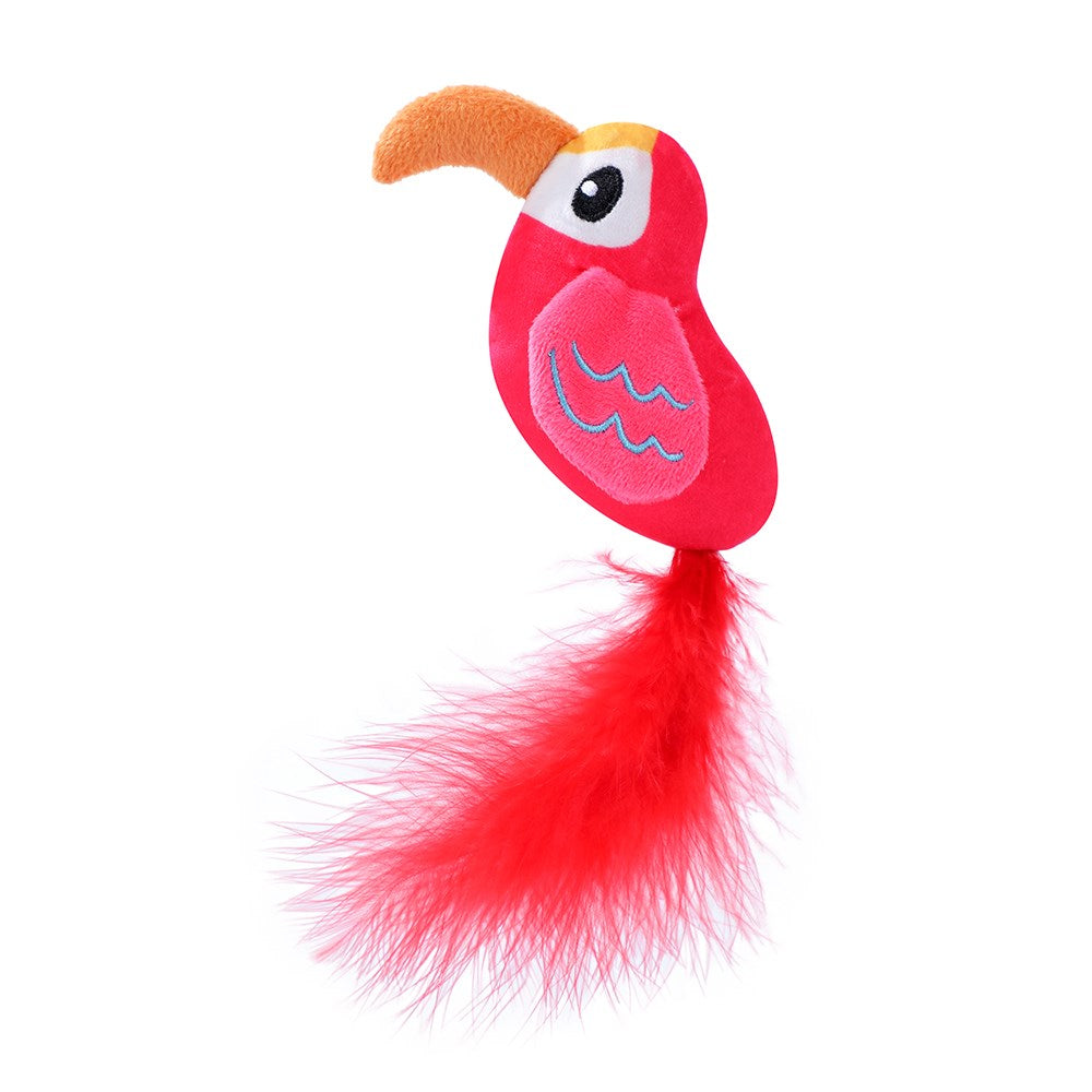 Cara Cat Plush Bird Cat Toy (17cm) – Assorted