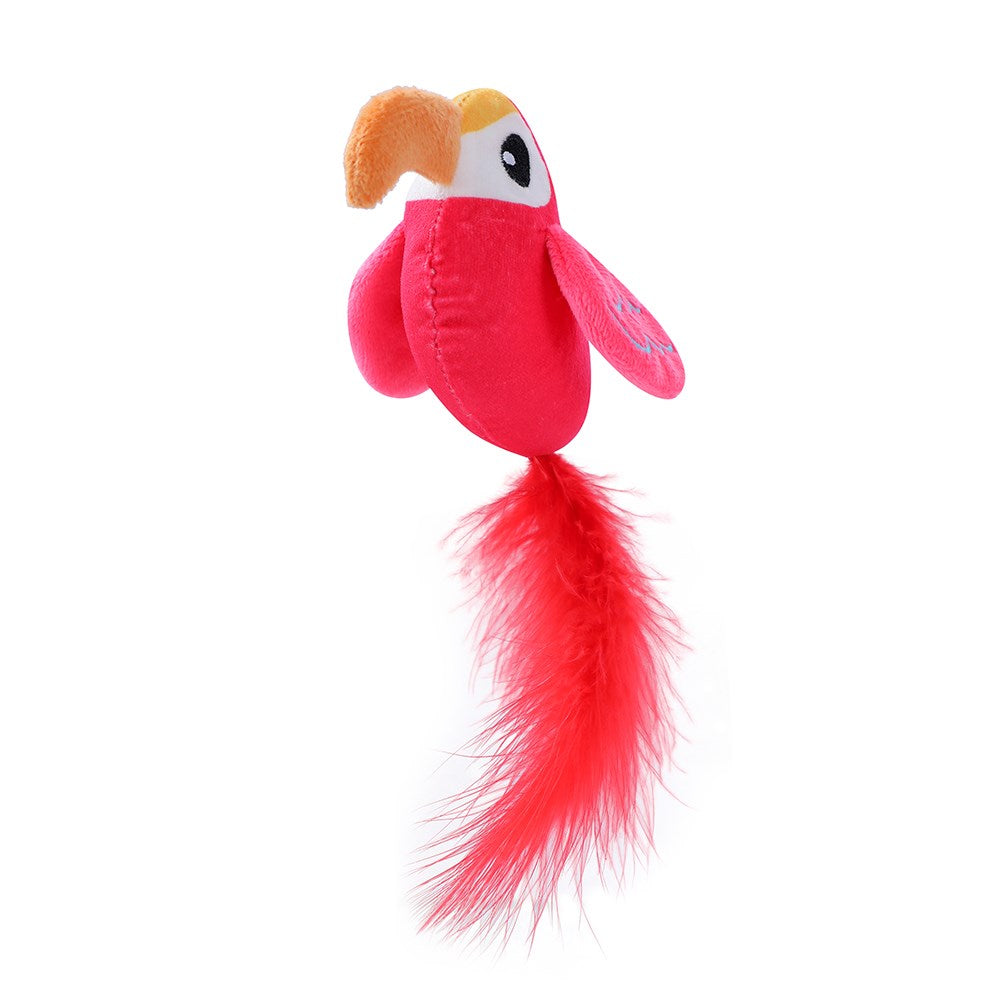 Cara Cat Plush Bird Cat Toy (17cm) – Assorted