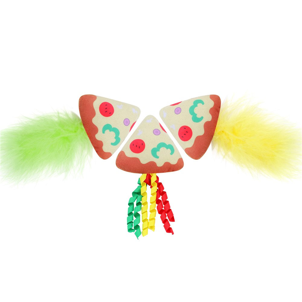 Cara Cat Plush Pizza Dangler with Catnip – 3 Pack