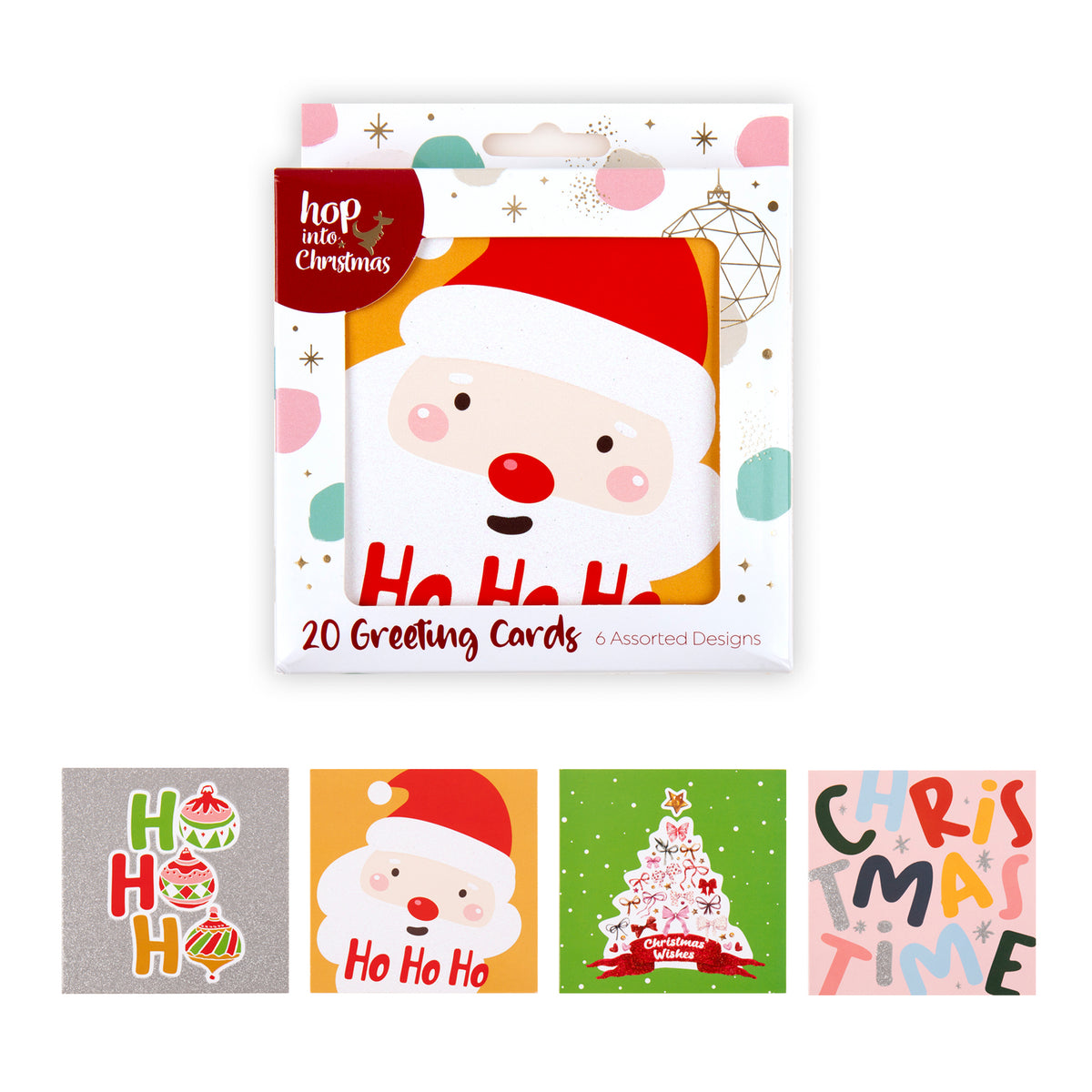 Cards Xmas Box 20 Glitter