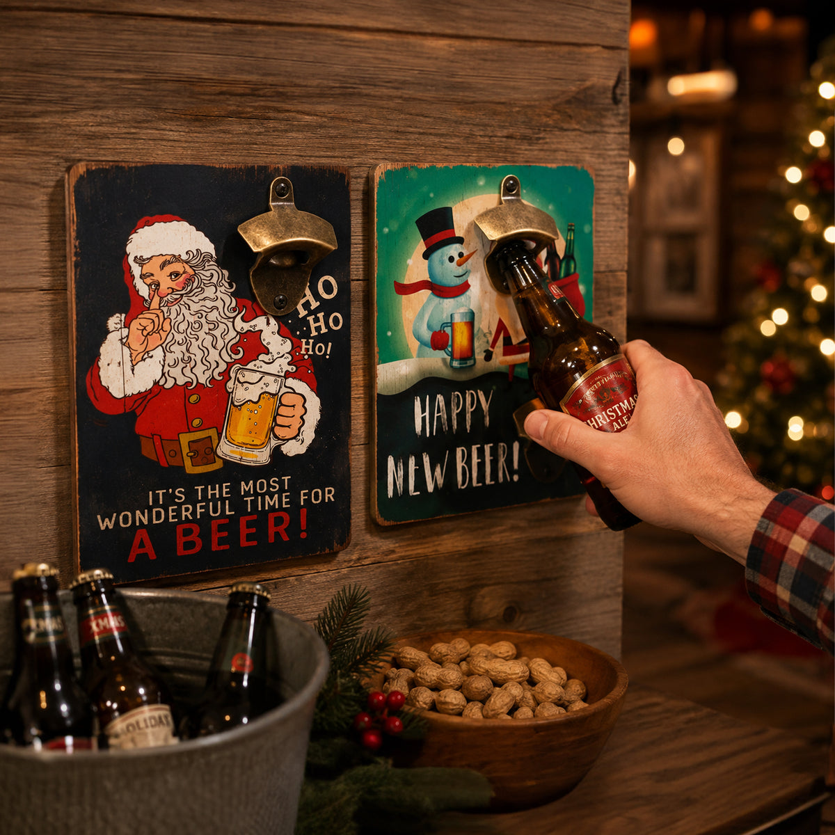 Christmas Beer Opener Sign Assorted