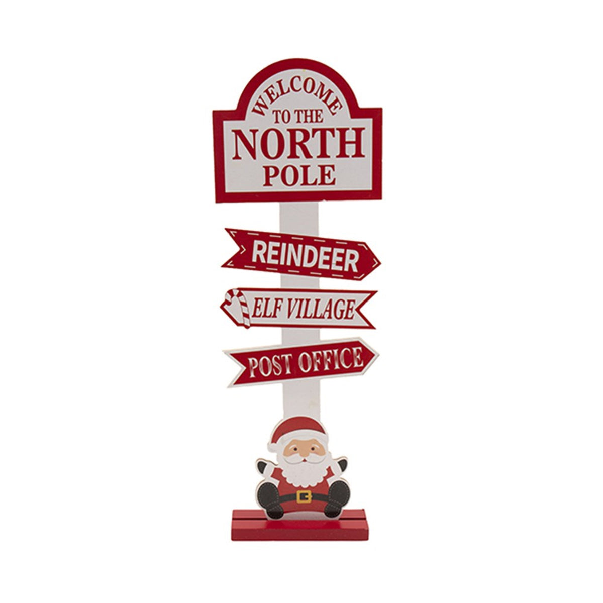 Christmas Decoration North Pole Standing Wooden Sign