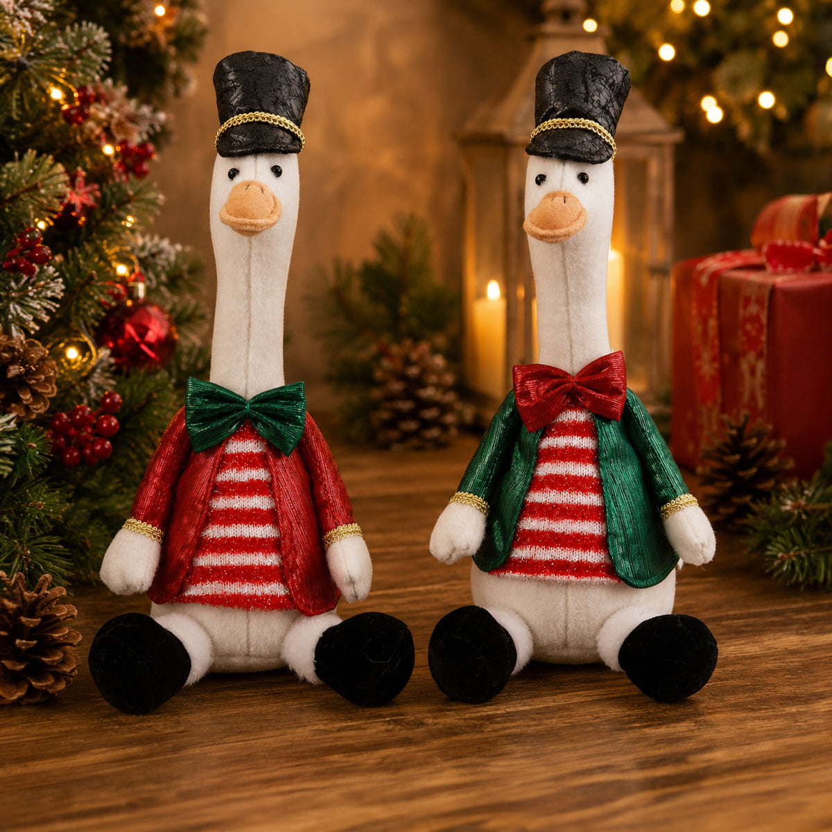 Christmas Dressed Goose Sitting Assorted