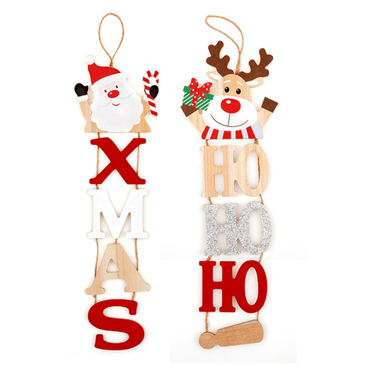 Christmas Hanging Pendant Sign 45cm Assorted