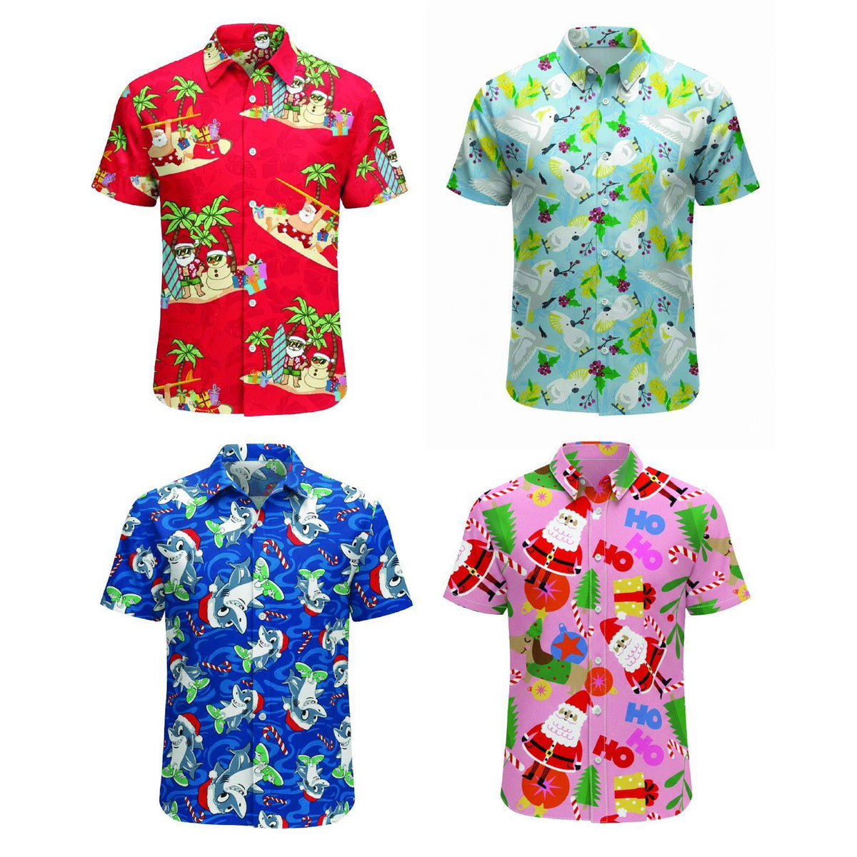 Christmas Hawaiian Shirt Boys Assorted