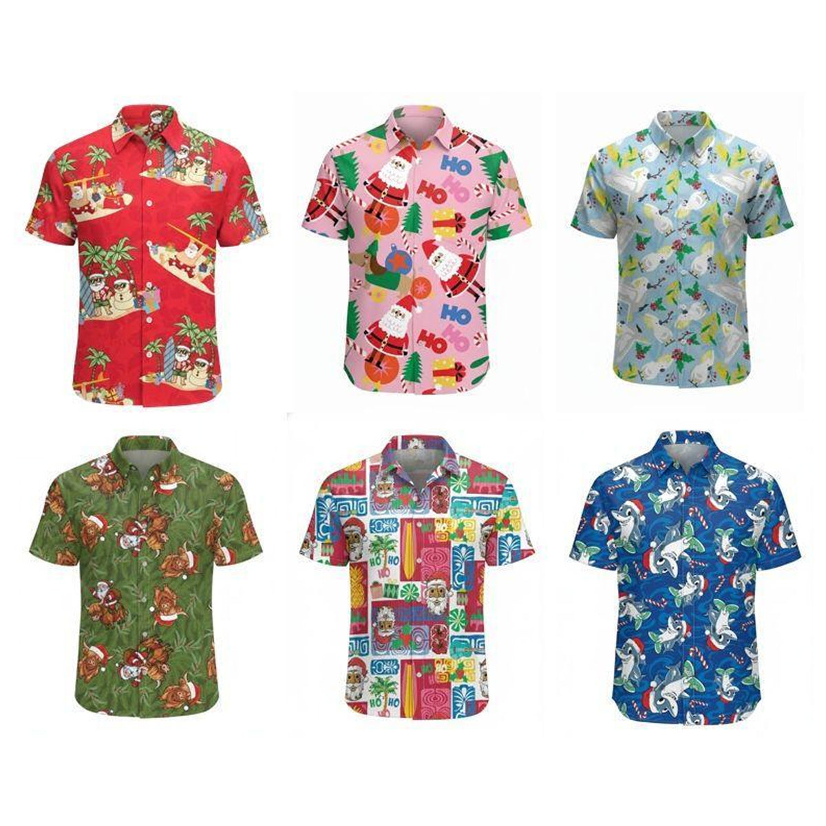 Christmas Hawaiian Shirt Mens Assorted