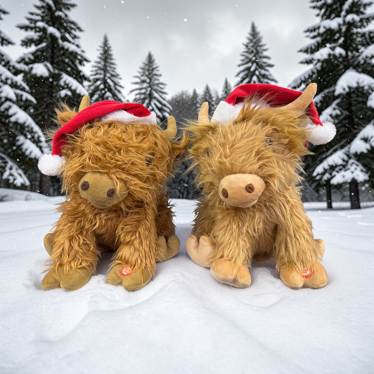 Christmas Highland Cow Musical Assorted