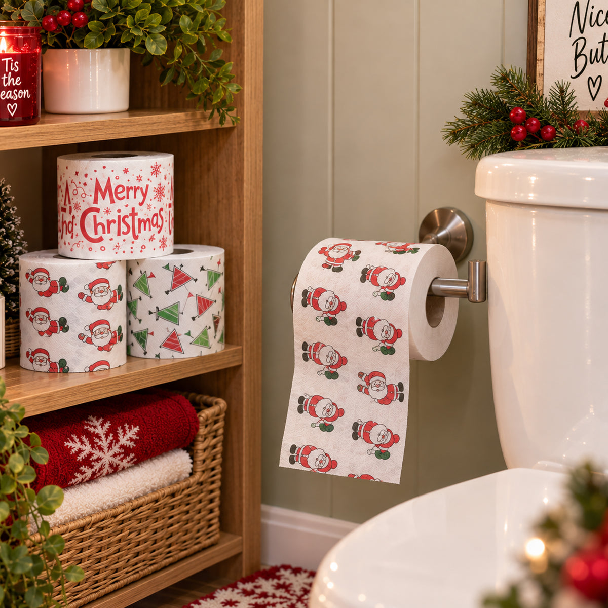 Christmas Novelty Toilet Paper Assorted Designs