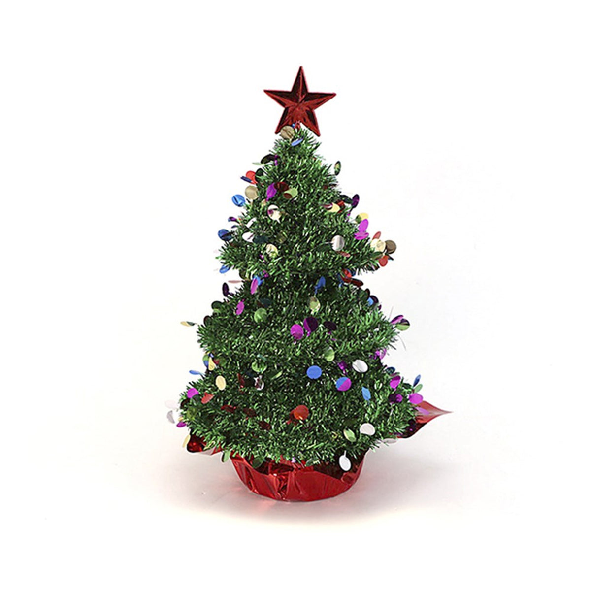 Christmas Table Tinsel 3D Tree Decoration 34cm