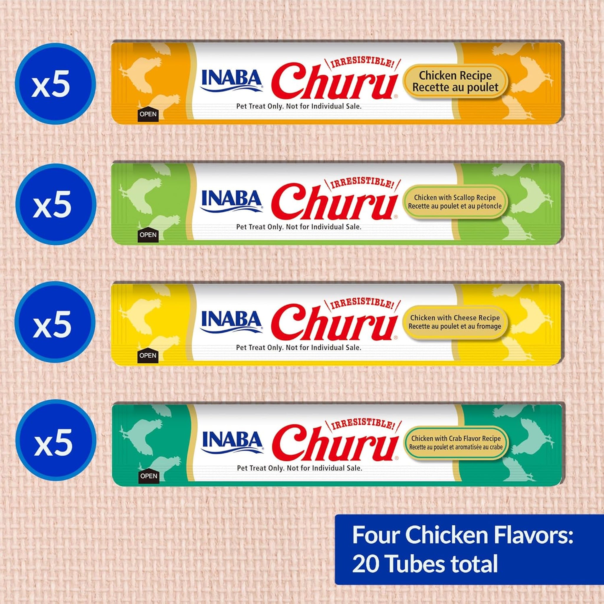 Churu Chicken Variety Pack Cat Treats – 20 Tubes