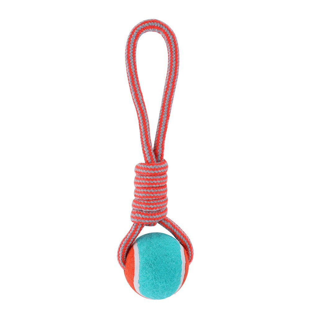 Super Tuggers Rope & Ball Dog Toy – Tug, Chew & Fetch