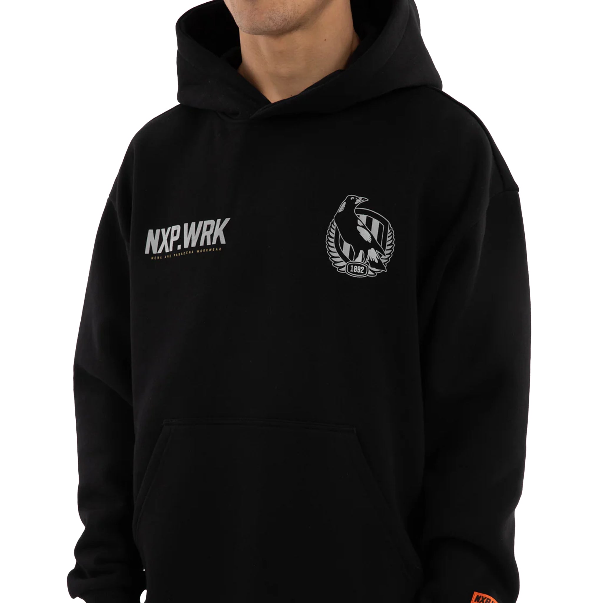 Collingwood Magpies Subject Hoodie Jet Black