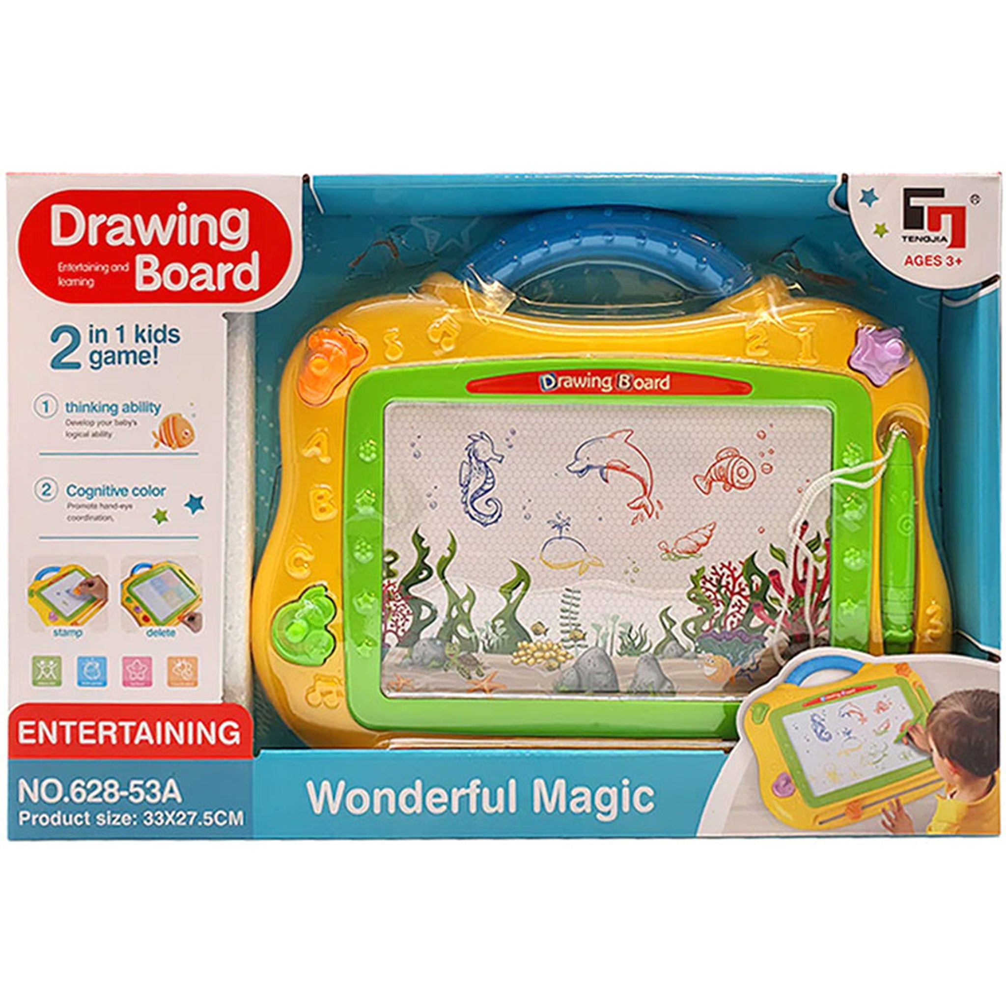 Colour Magnetic Drawing Board with Handle Small