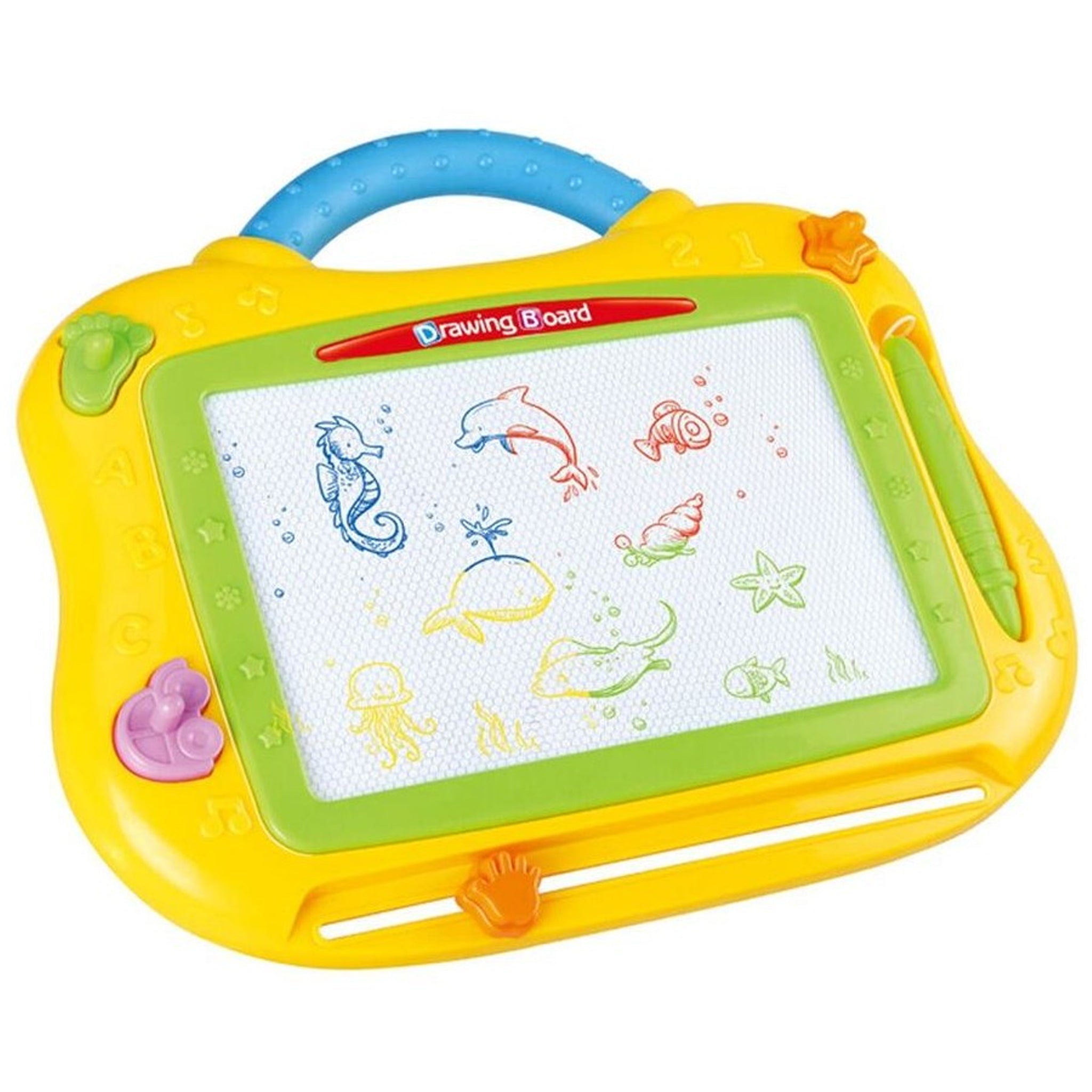 Colour Magnetic Drawing Board with Handle Small