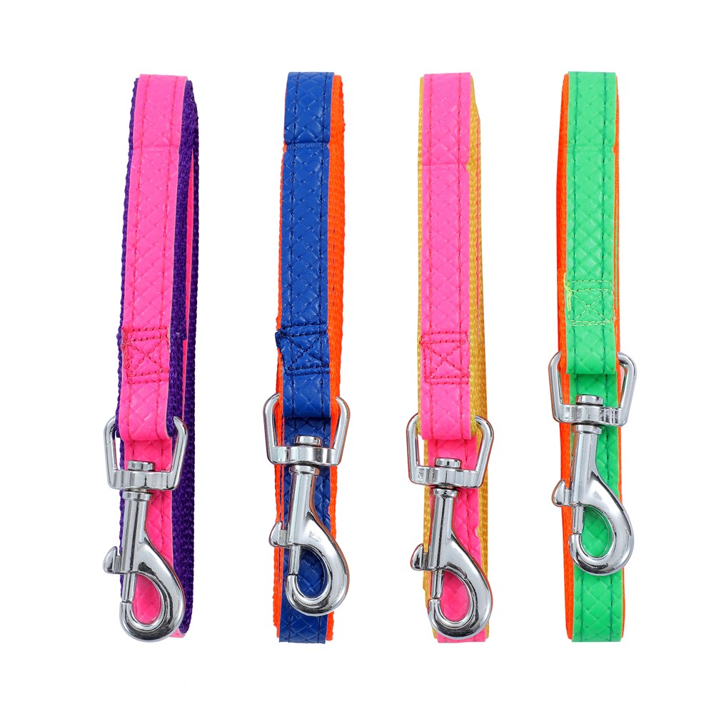 Colourful PU & Nylon Dog Leash – 1.5 × 120cm