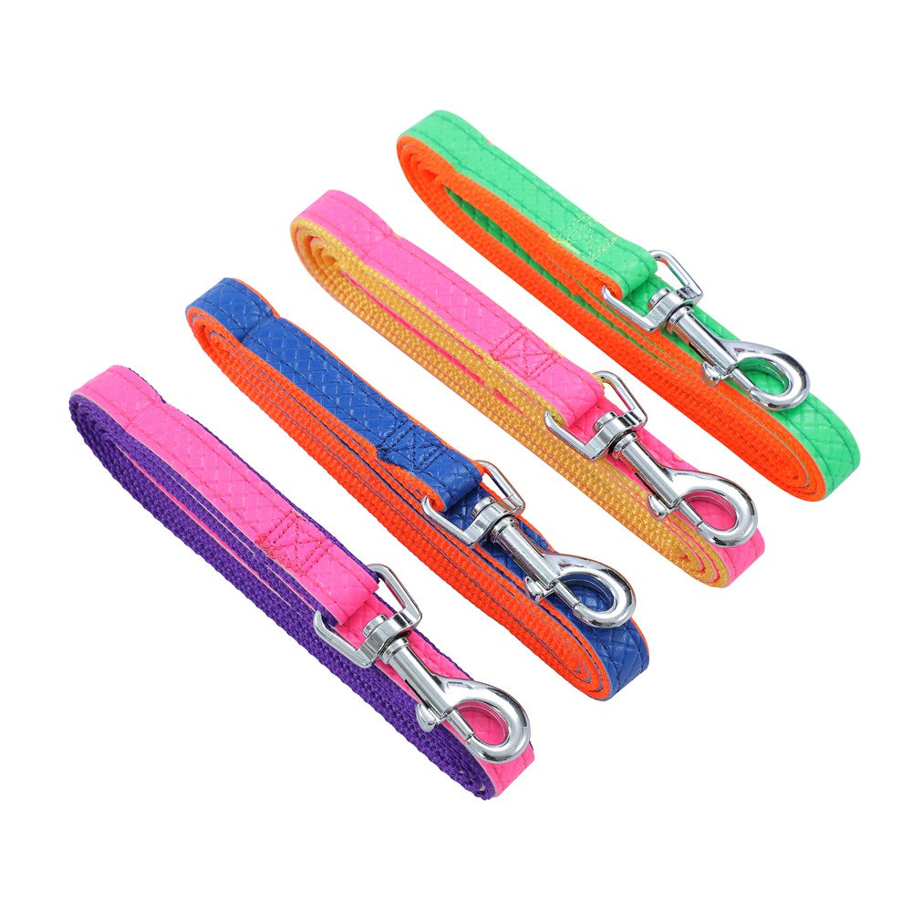 Colourful PU & Nylon Dog Leash – 1.5 × 120cm