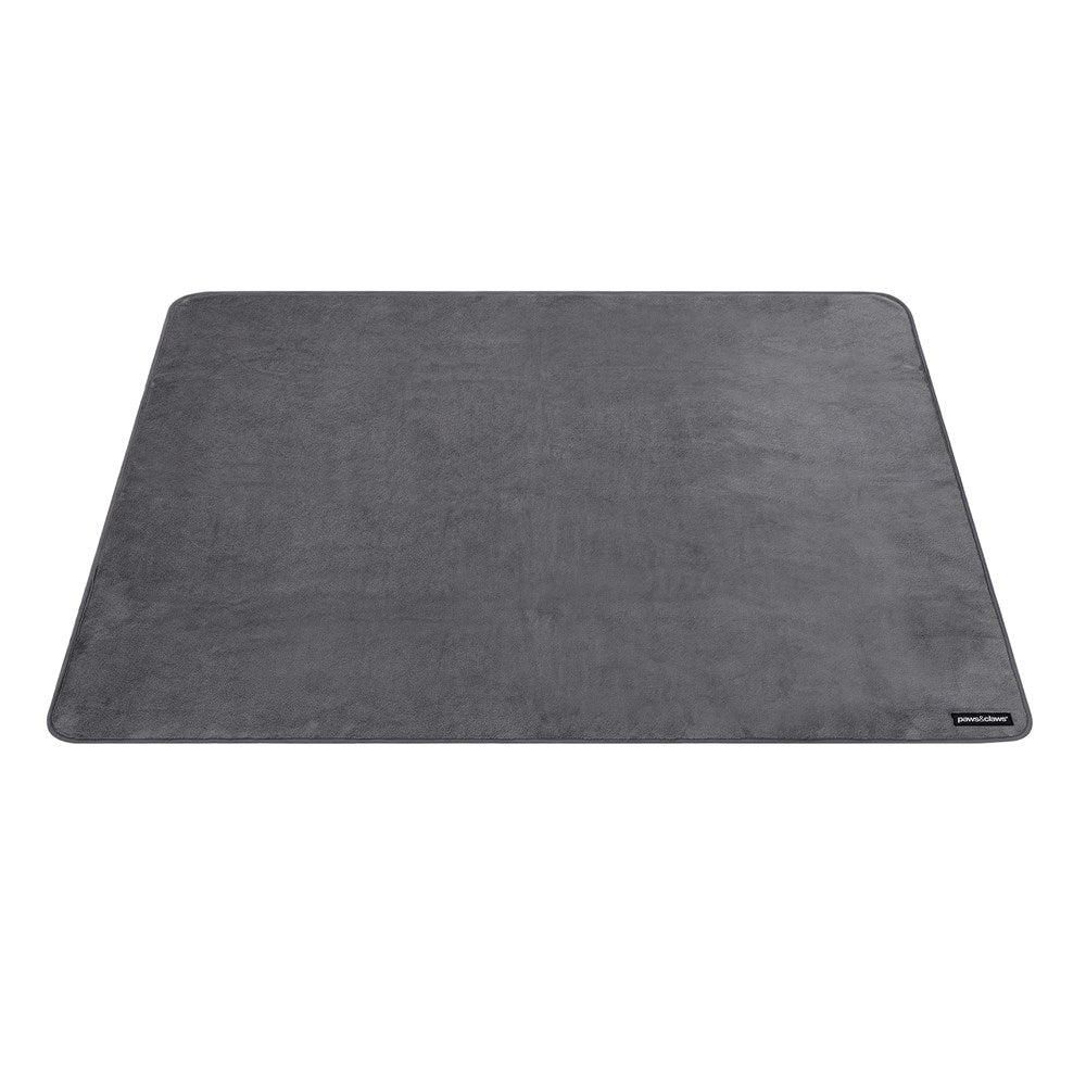 Fleece Pet Blanket With Piping Dark Grey 130x100cm
