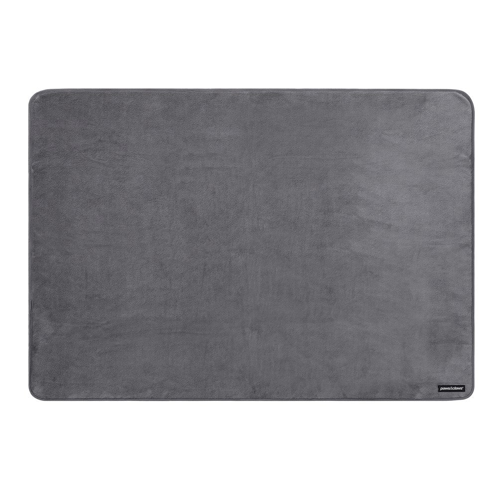 Fleece Pet Blanket With Piping Dark Grey 130x100cm