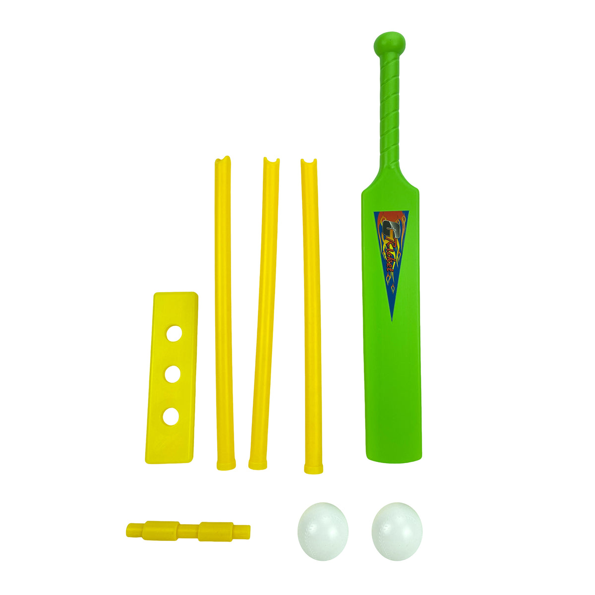 Cricket Set Plastic Bat Stumps and Balls