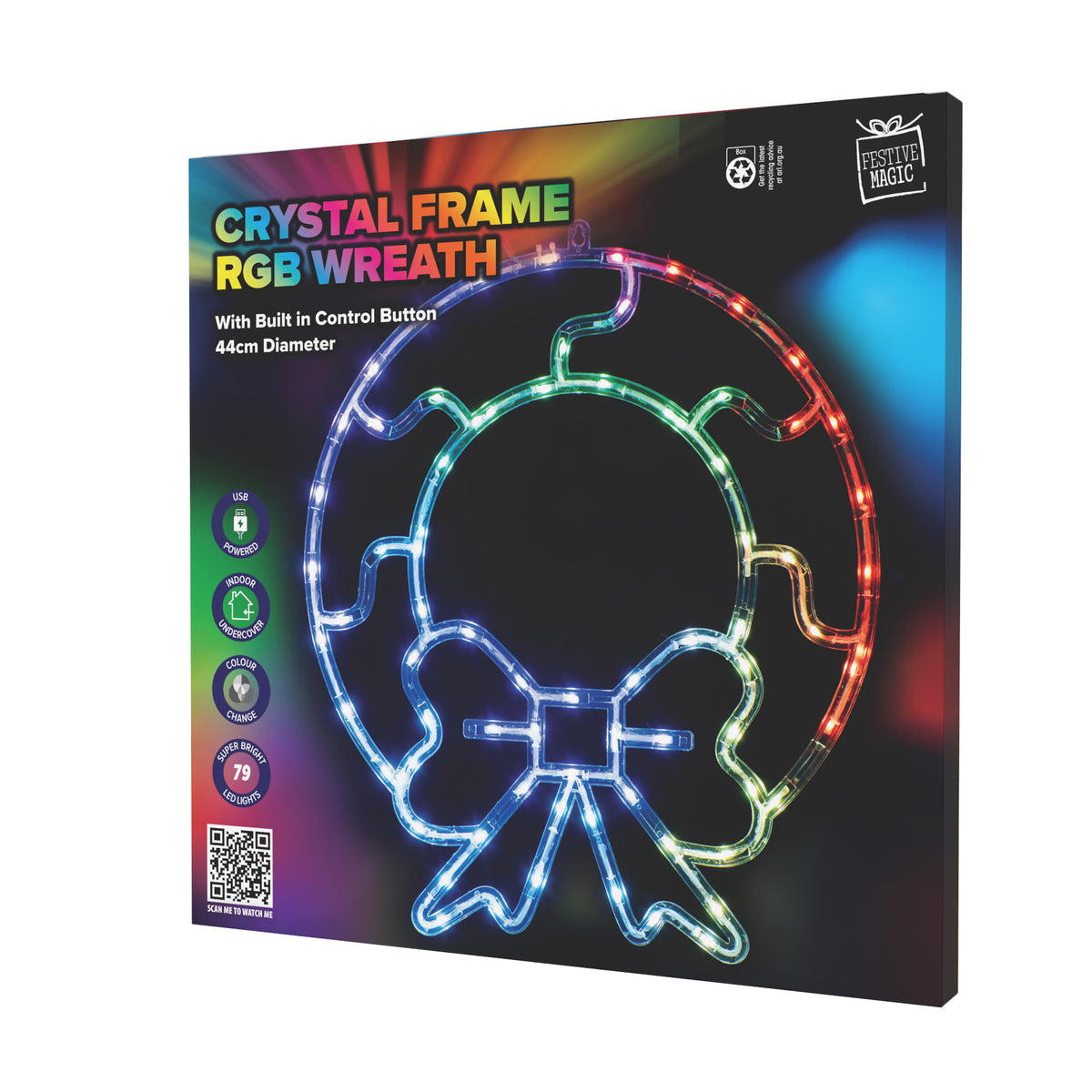 Crystal Frame Motif Flashing RGB Assorted