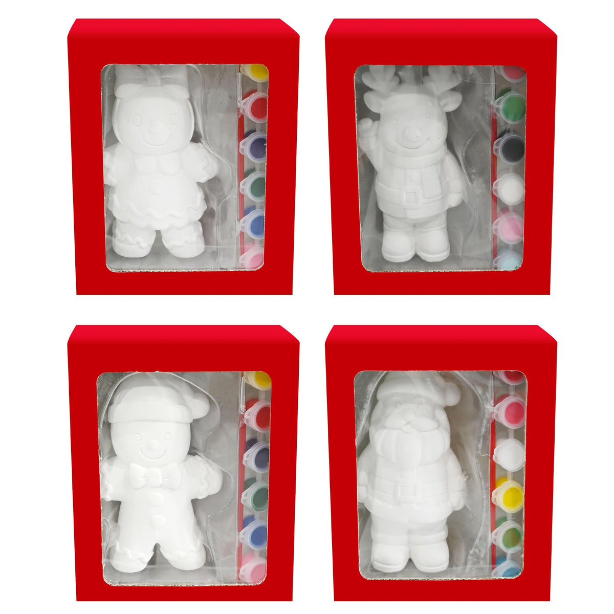 DIY Plaster Character 14cm w/Paints Assorted