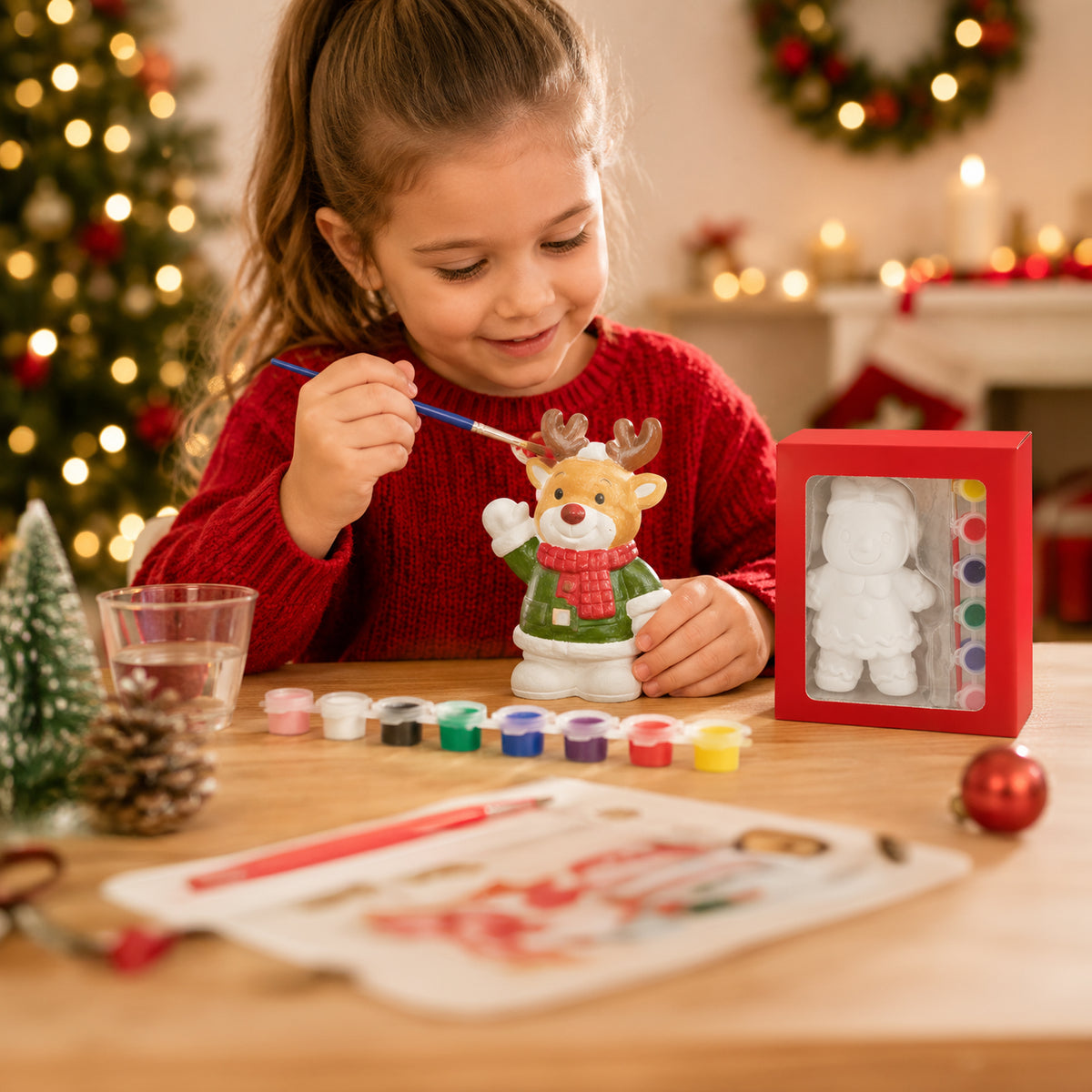 DIY Plaster Character 14cm w/Paints Assorted