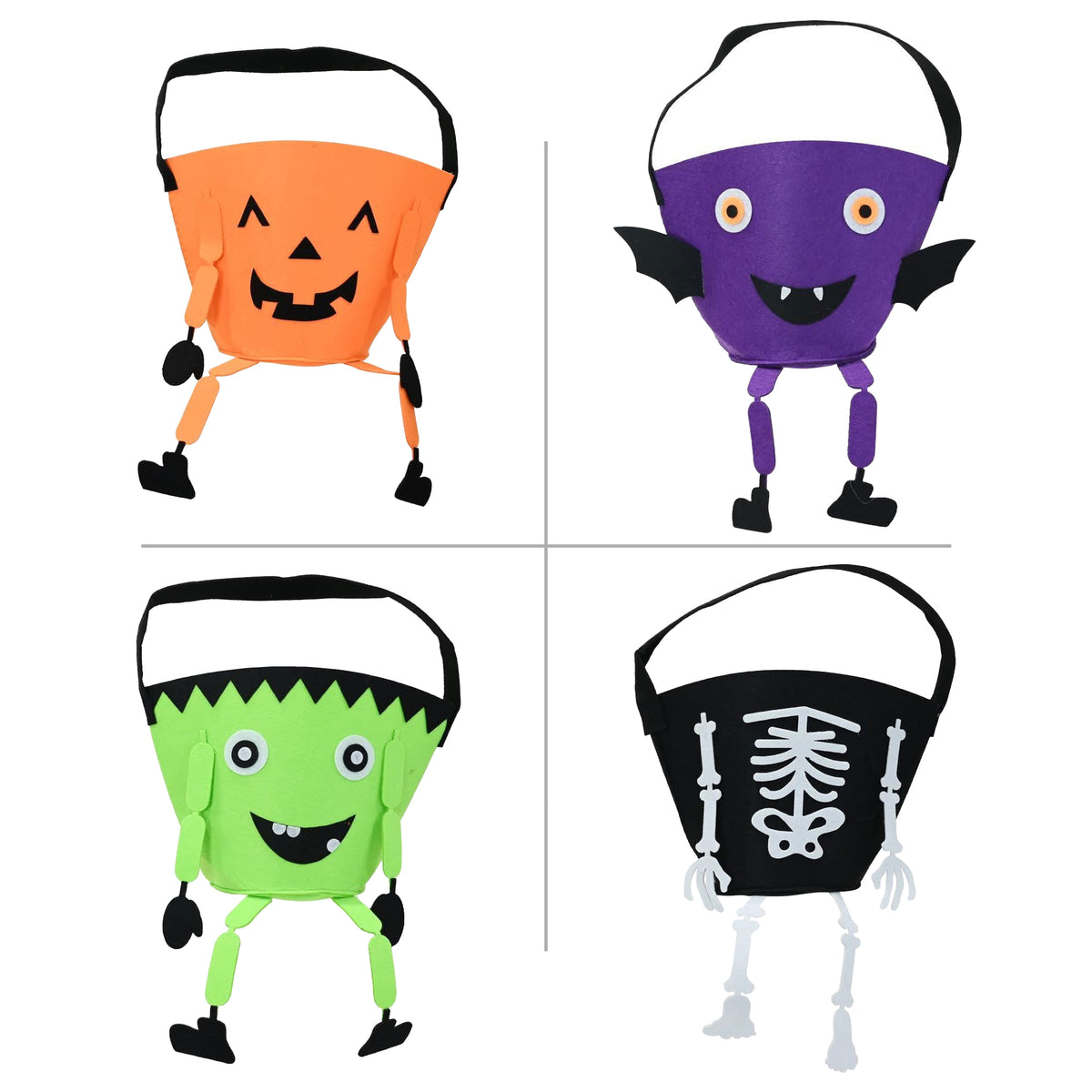 Dangly Legs and Arms Felt Bag 18cm Assorted