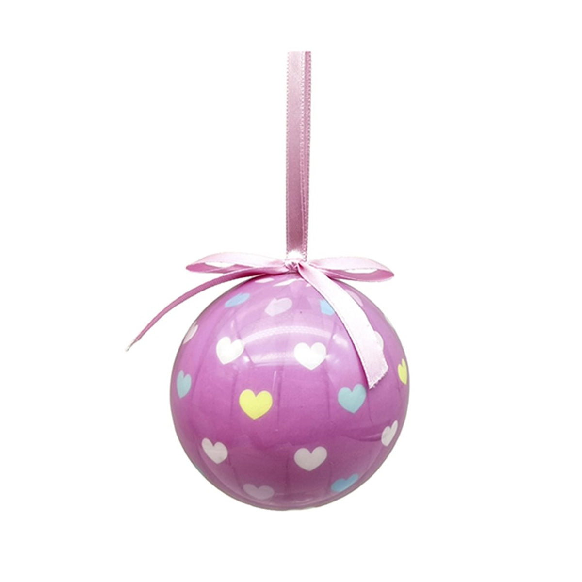 Christmas Bauble w Print Decoration 7.5cm