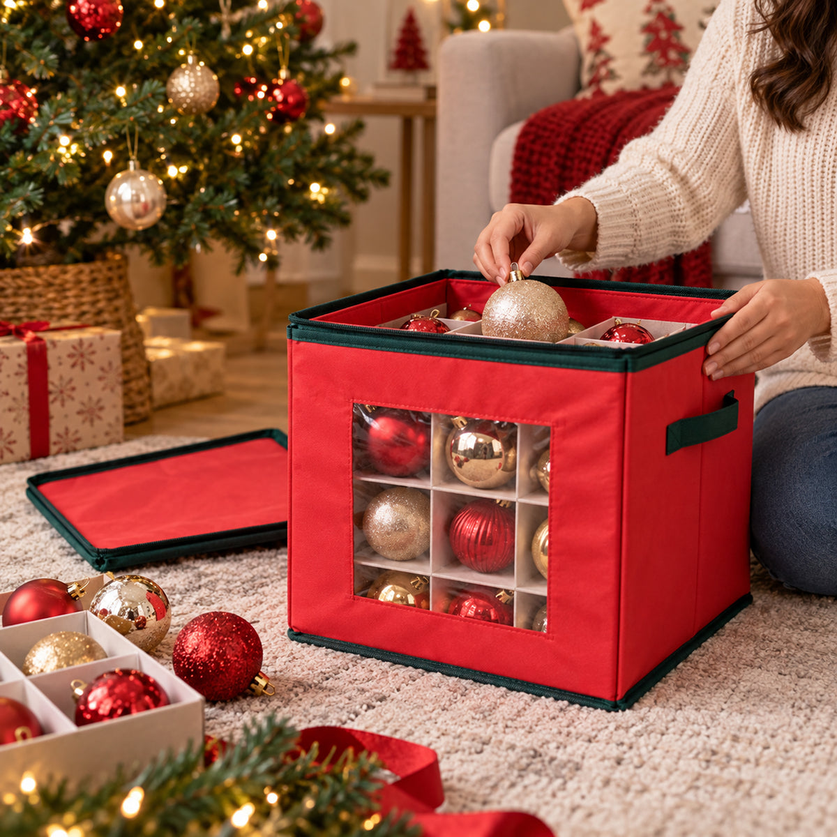 Christmas Decoration Ornaments Bauble with Storage Bag