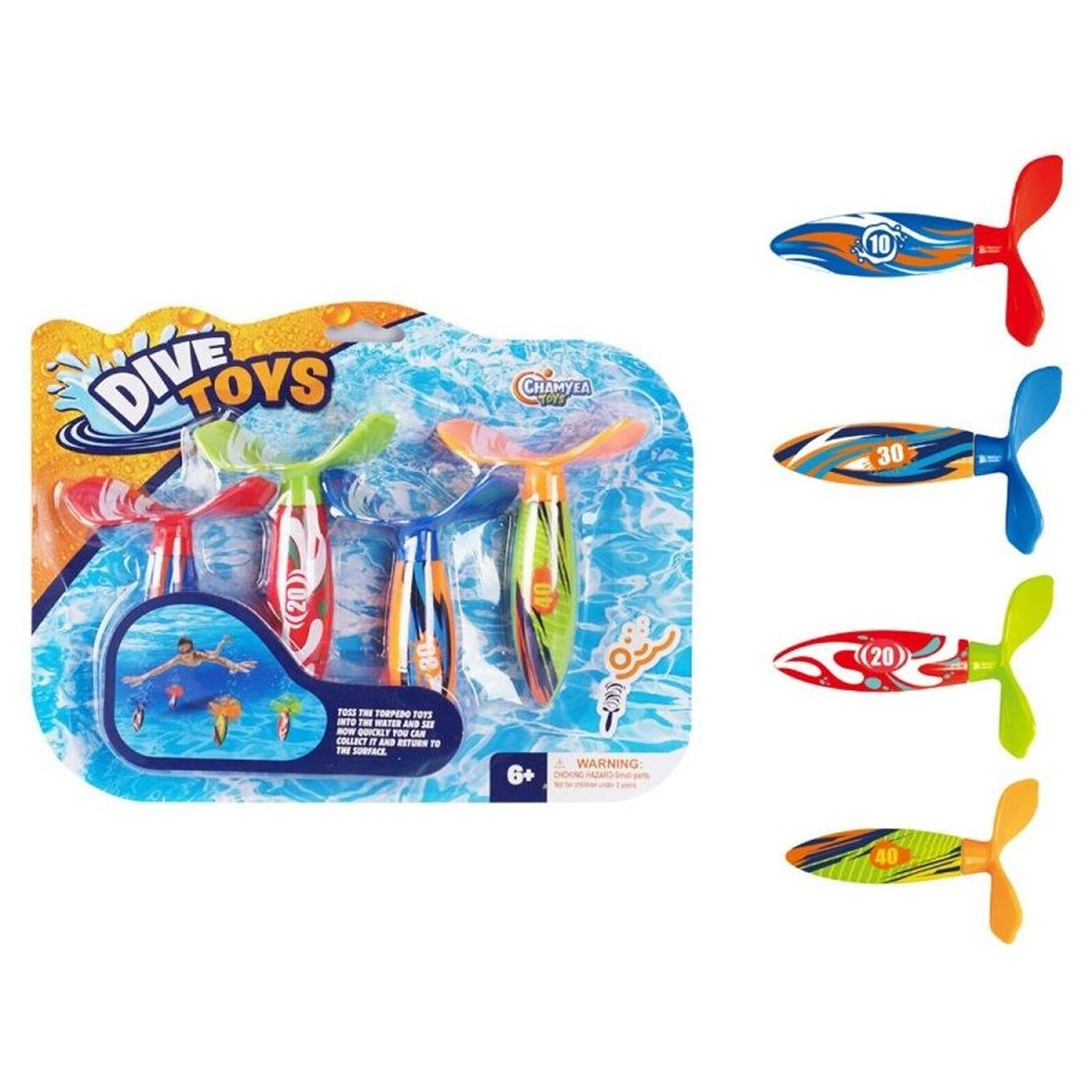 Dive Spinning Torpedoes 4 Pk