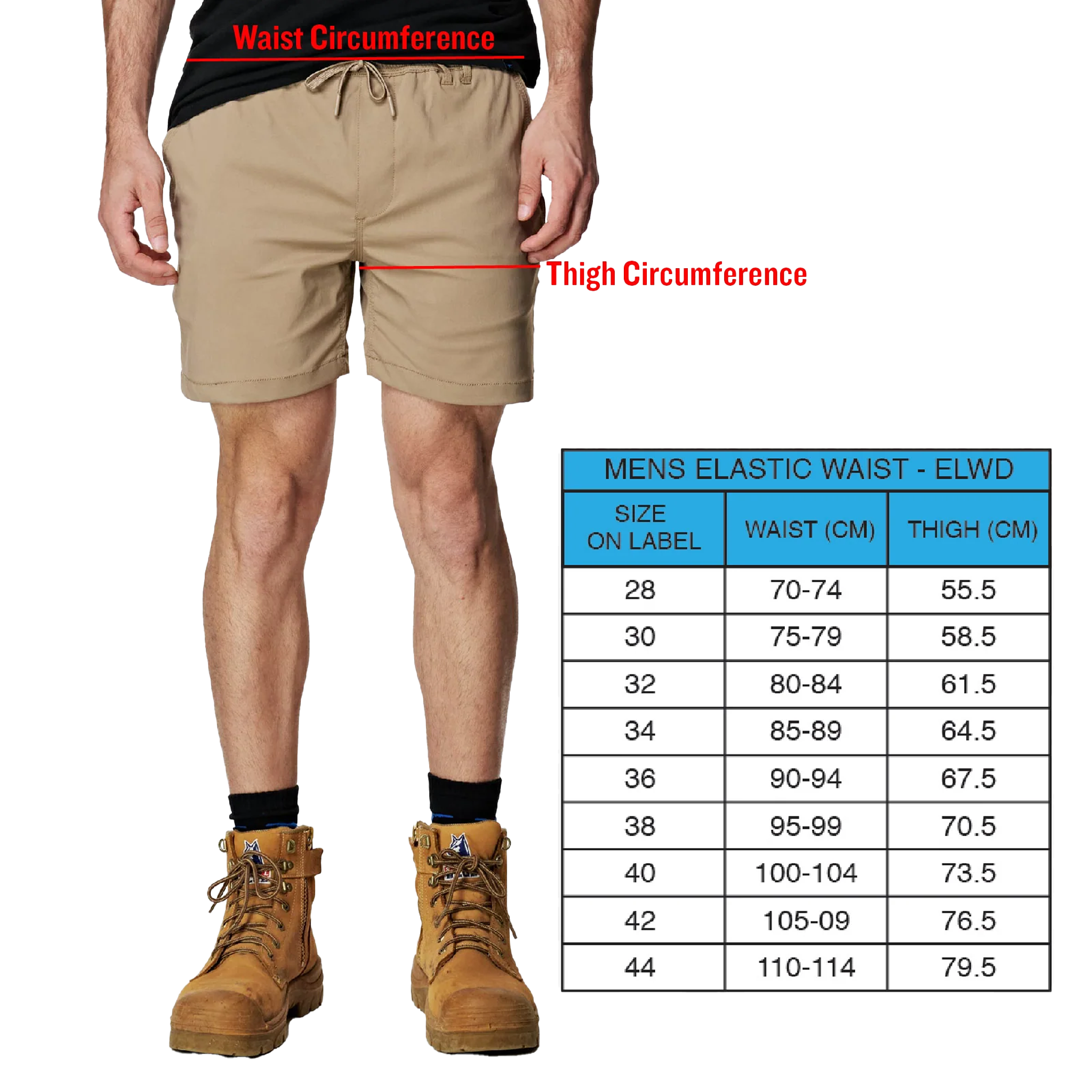 Elwood Men's Elastic Short Length Short