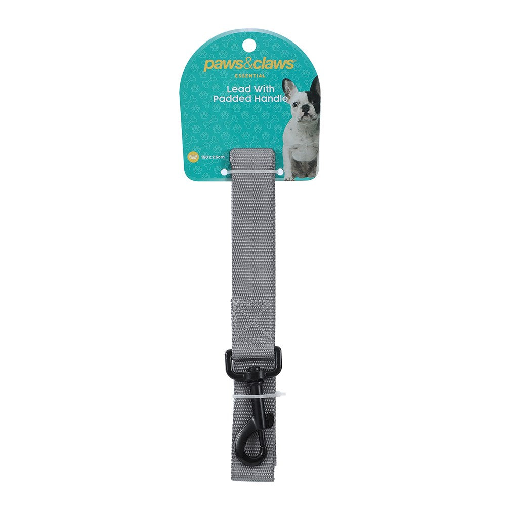 Essentials Dog Lead with Padded Handle – 150 × 2.5cm