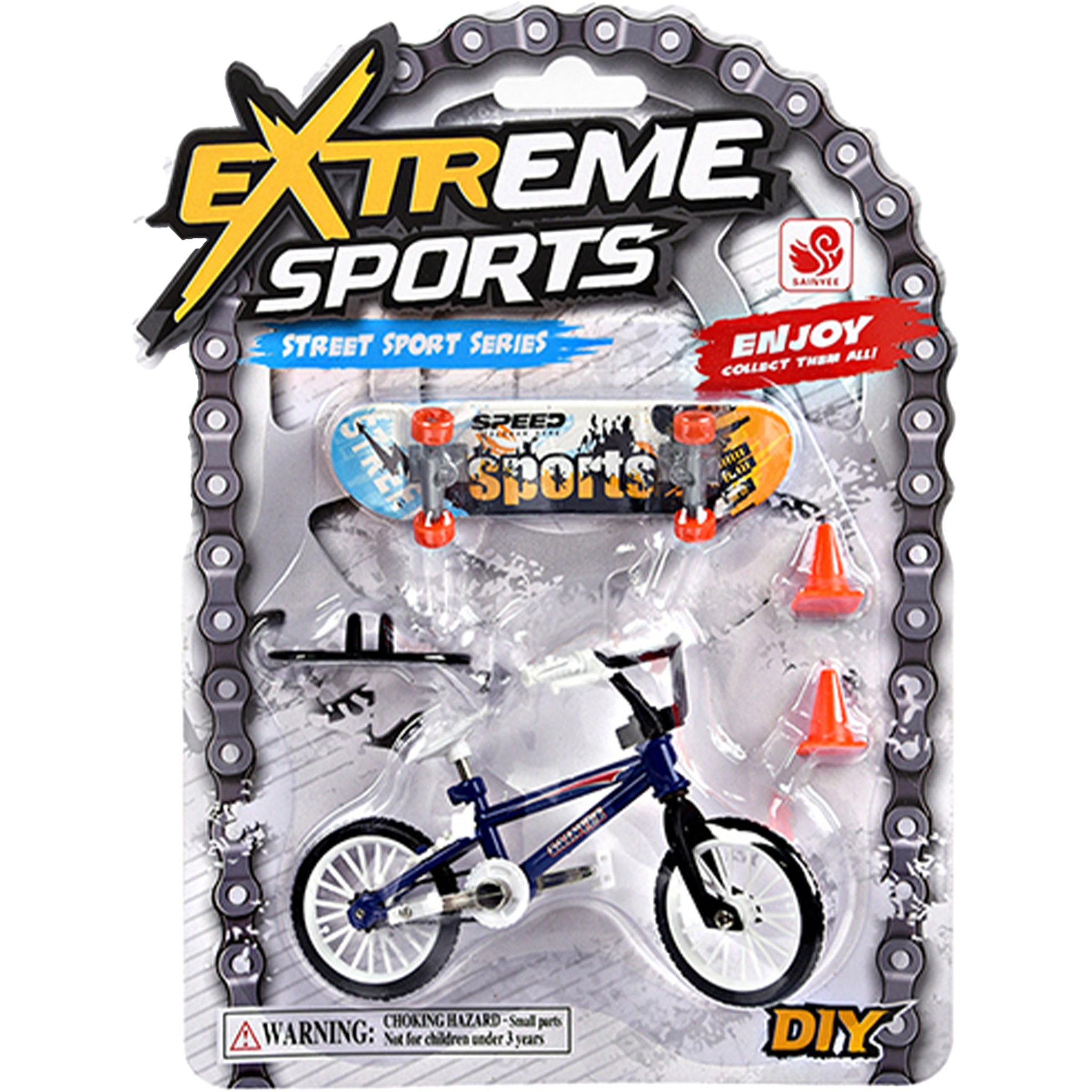 Extreme Sports Skate Board and Bmx Bike Combination with Accessories assorted