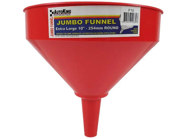 AUTOKING 10" Big Plastic Funnel Red 22mm Bottom