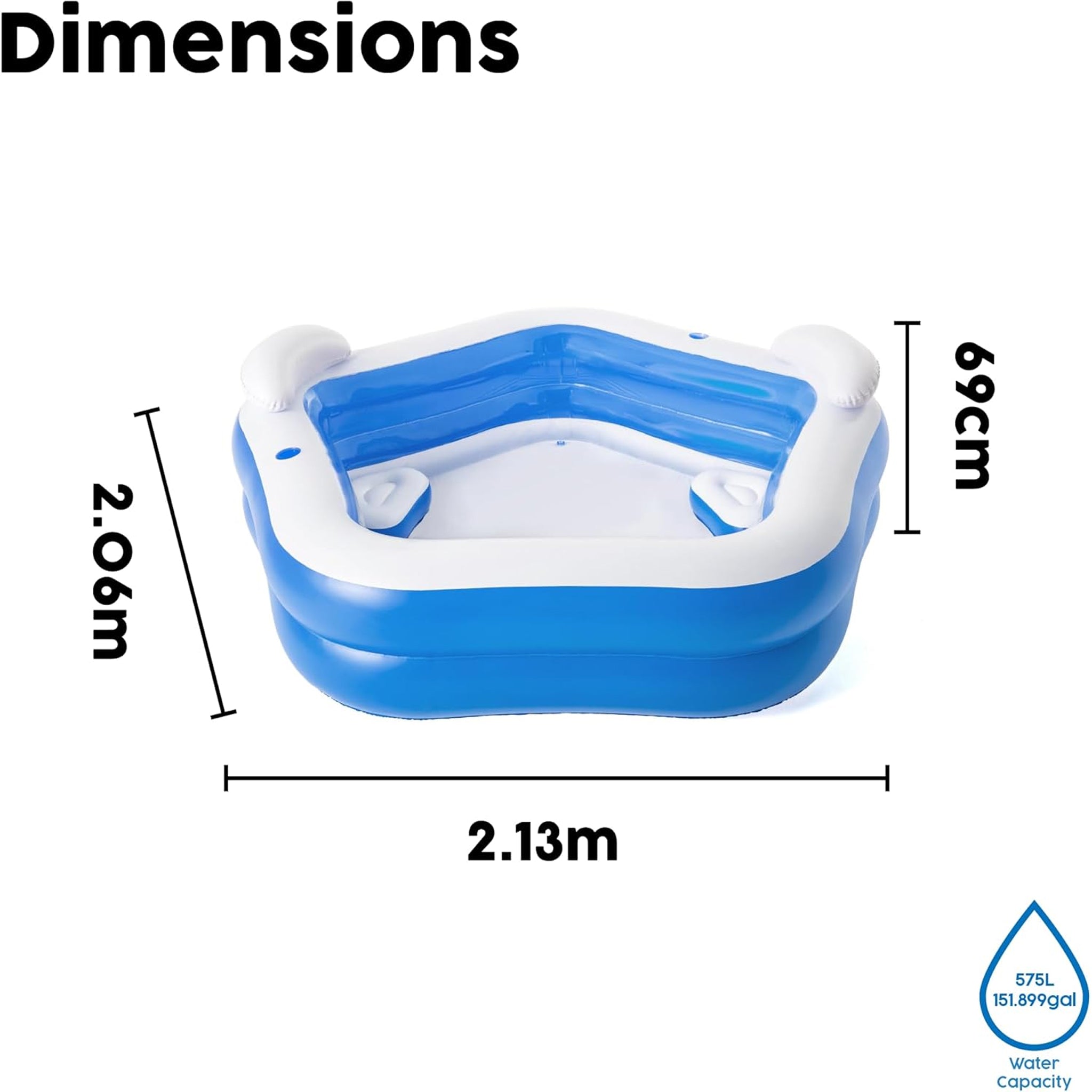 Family Fun Pool with Seats