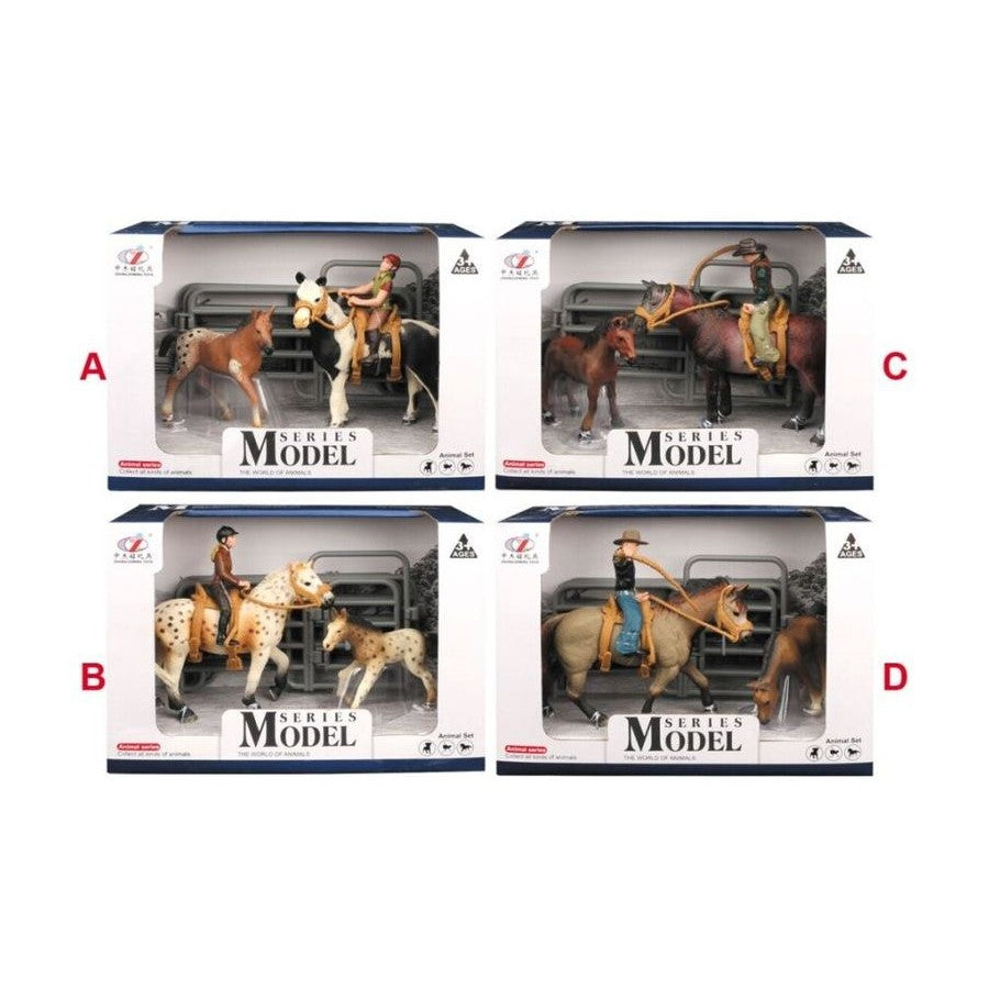 Farm Animals Horse & Foal Set with Accessories - Assorted